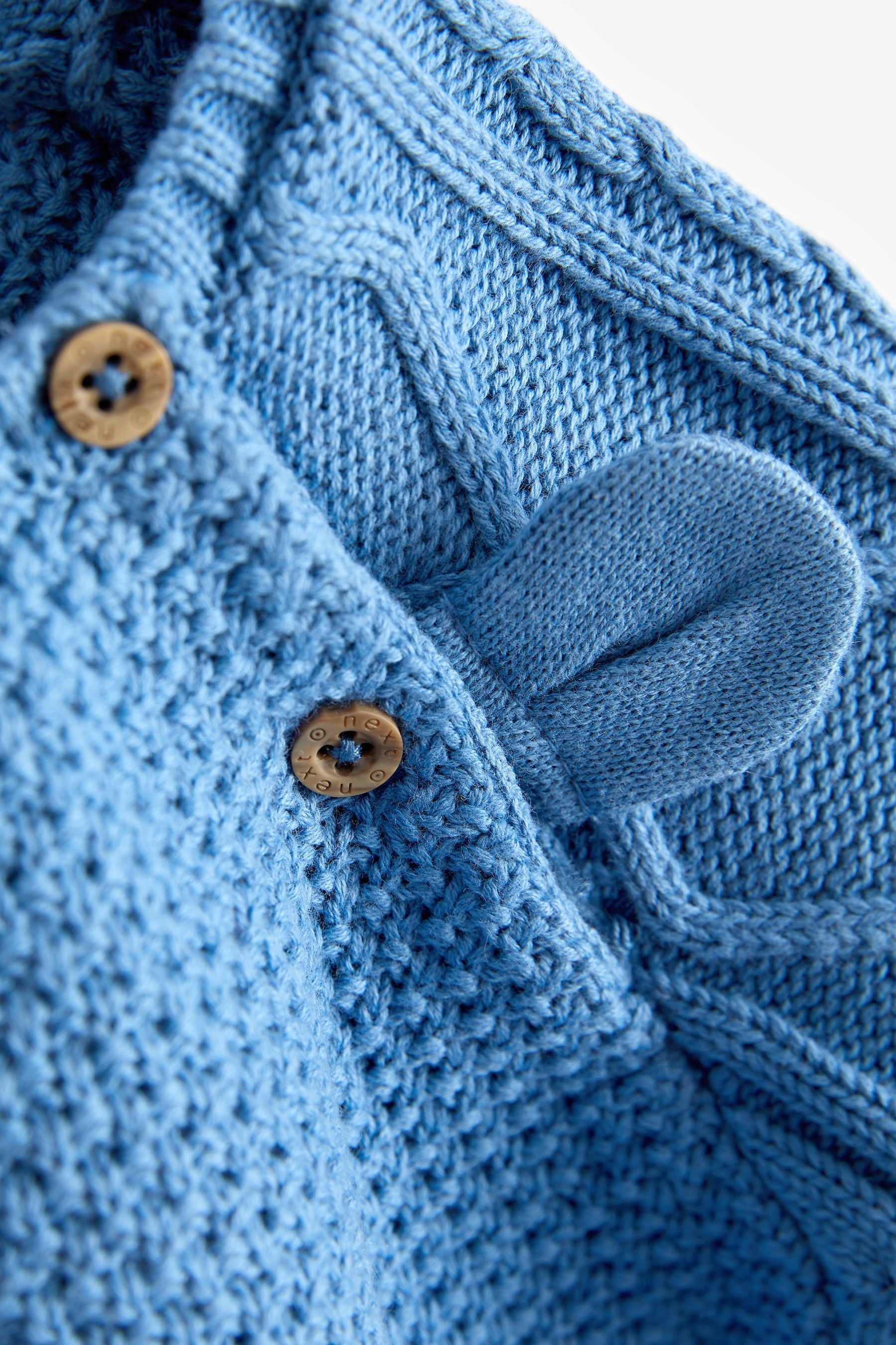 Blue Knitted Baby Bear Jumper (0mths-2yrs)-<span style="color: #ff2a00;">Fawry</span>