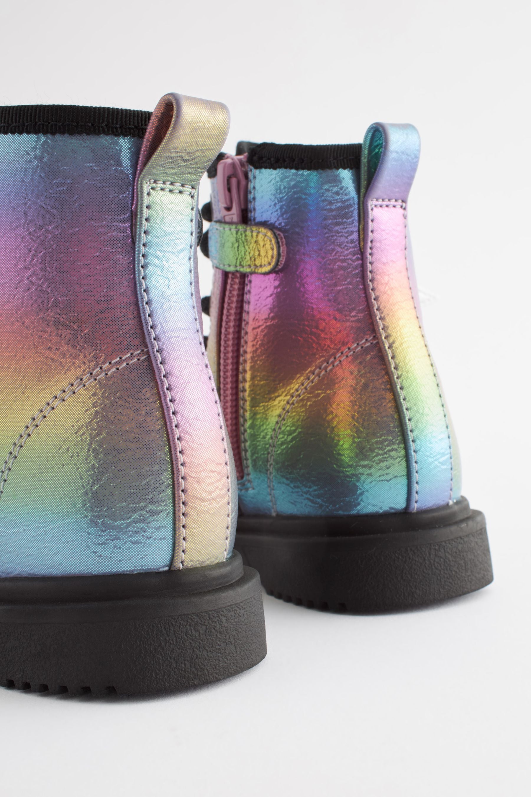 Rainbow Wide Fit (G) Warm Lined Lace-Up Boots