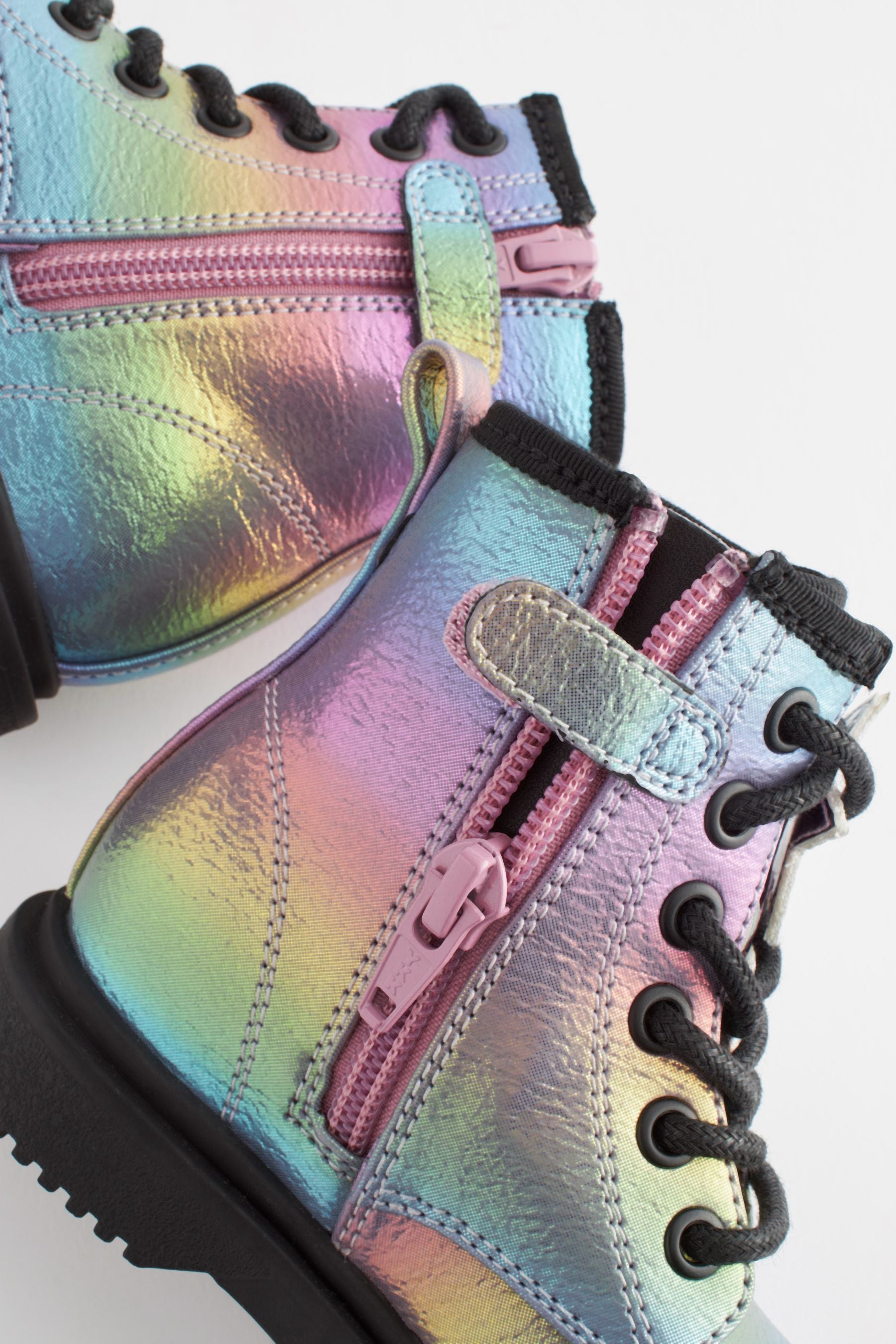 Rainbow Wide Fit (G) Warm Lined Lace-Up Boots