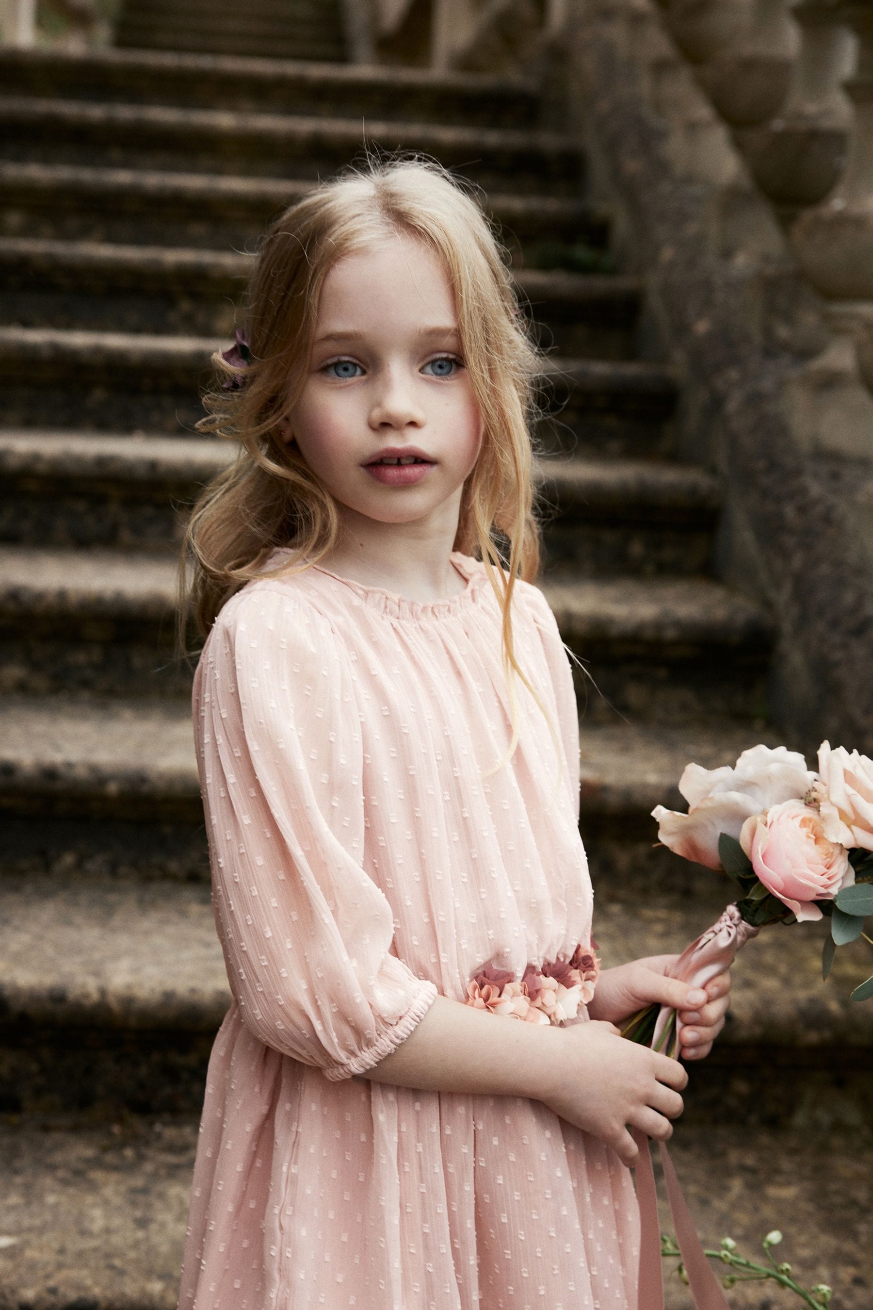 Pink Chiffon Corsage Dress (3-16yrs)