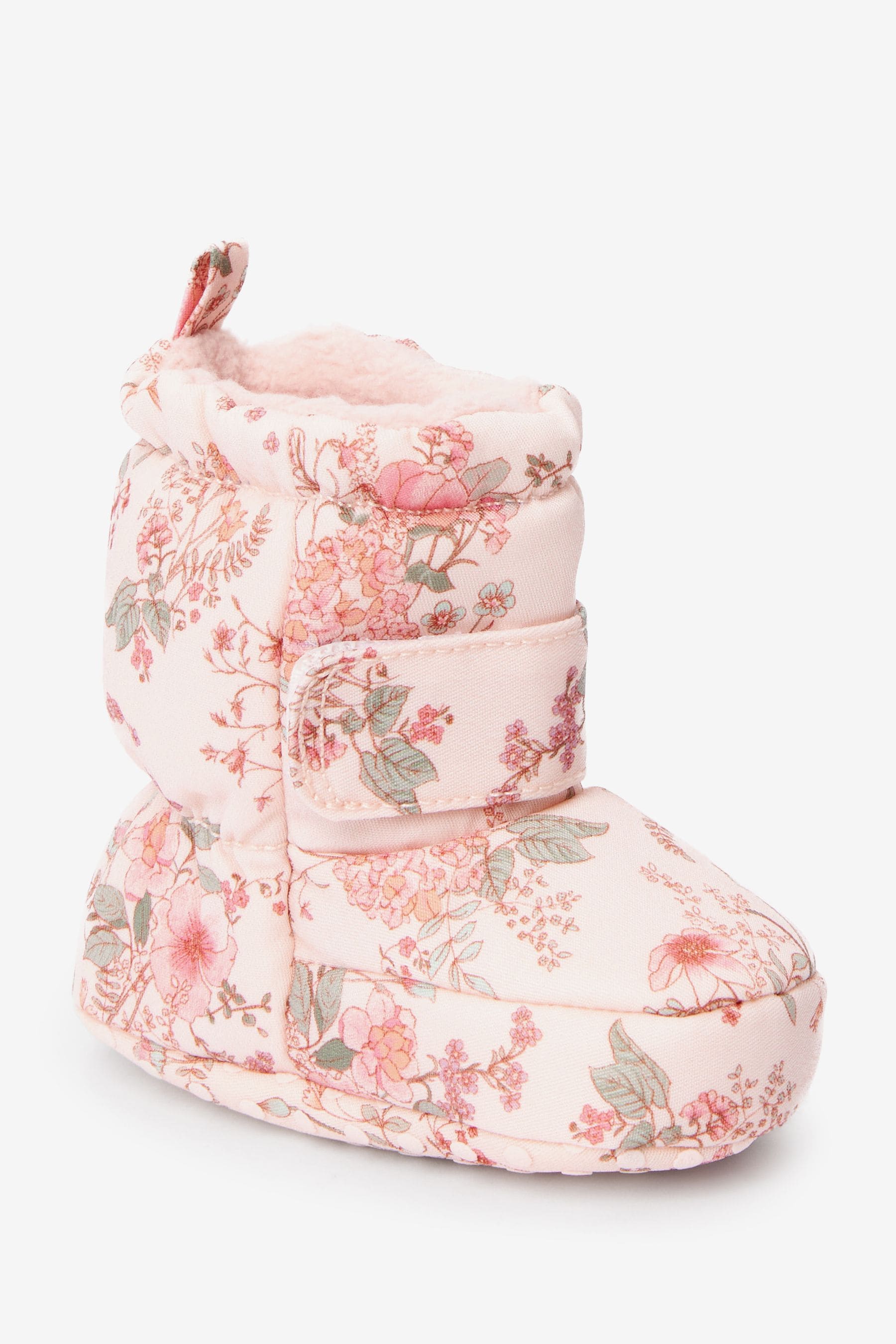 Pink Floral Thinsulate Warm Lined Baby Snow Boots (0-24mths)-<span style="color: #ff2a00;">Fawry</span>