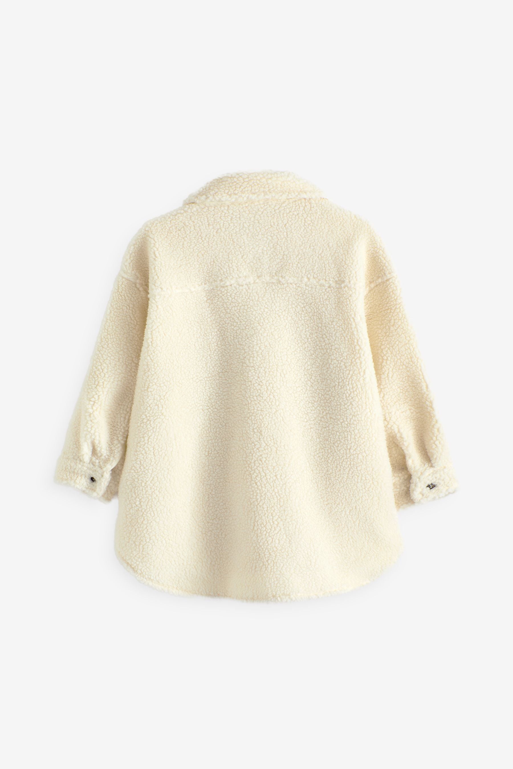 Cream Teddy Borg Fleece Shacket (3-16yrs)