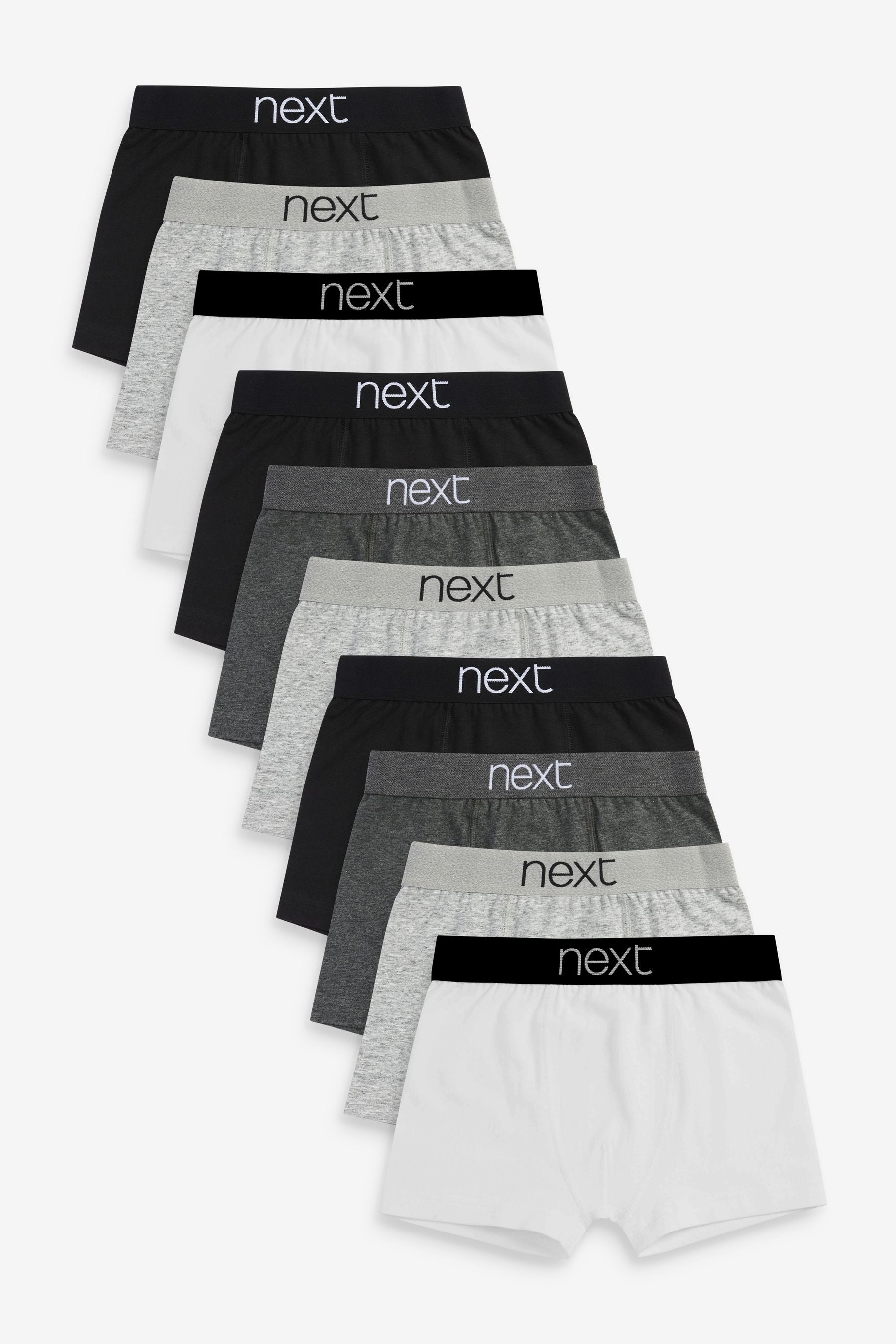 Grey/Black/White Trunks 10 Pack (2-16yrs)