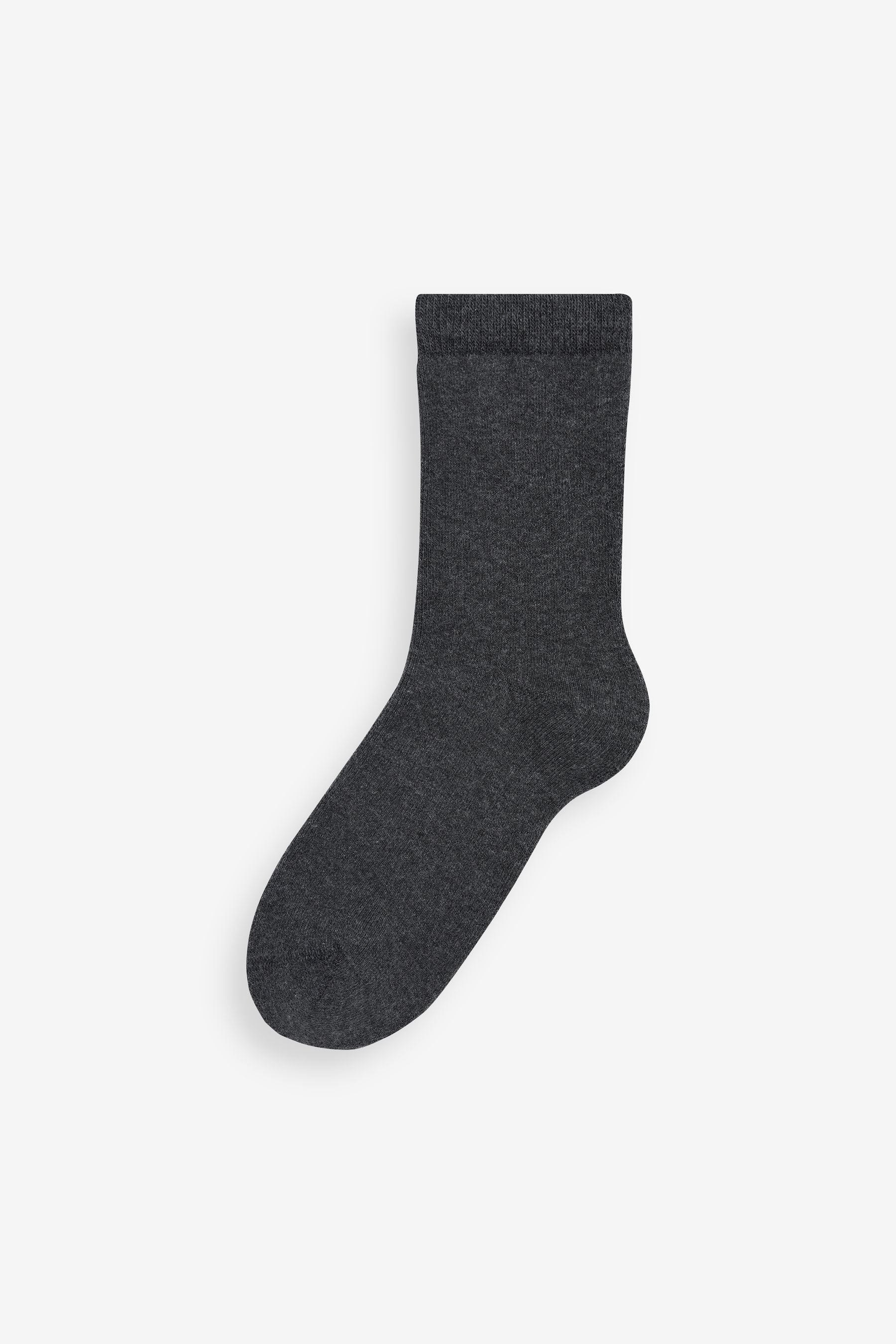 Grey Warm Thermal Cotton Rich Socks 5 Pack