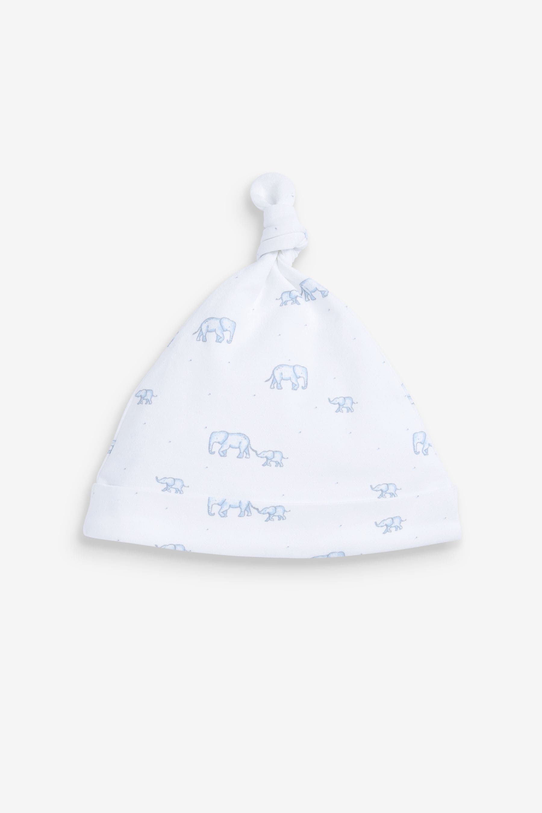 Blue Elephant Baby Tie Top Hats 3 Pack (0-18mths)