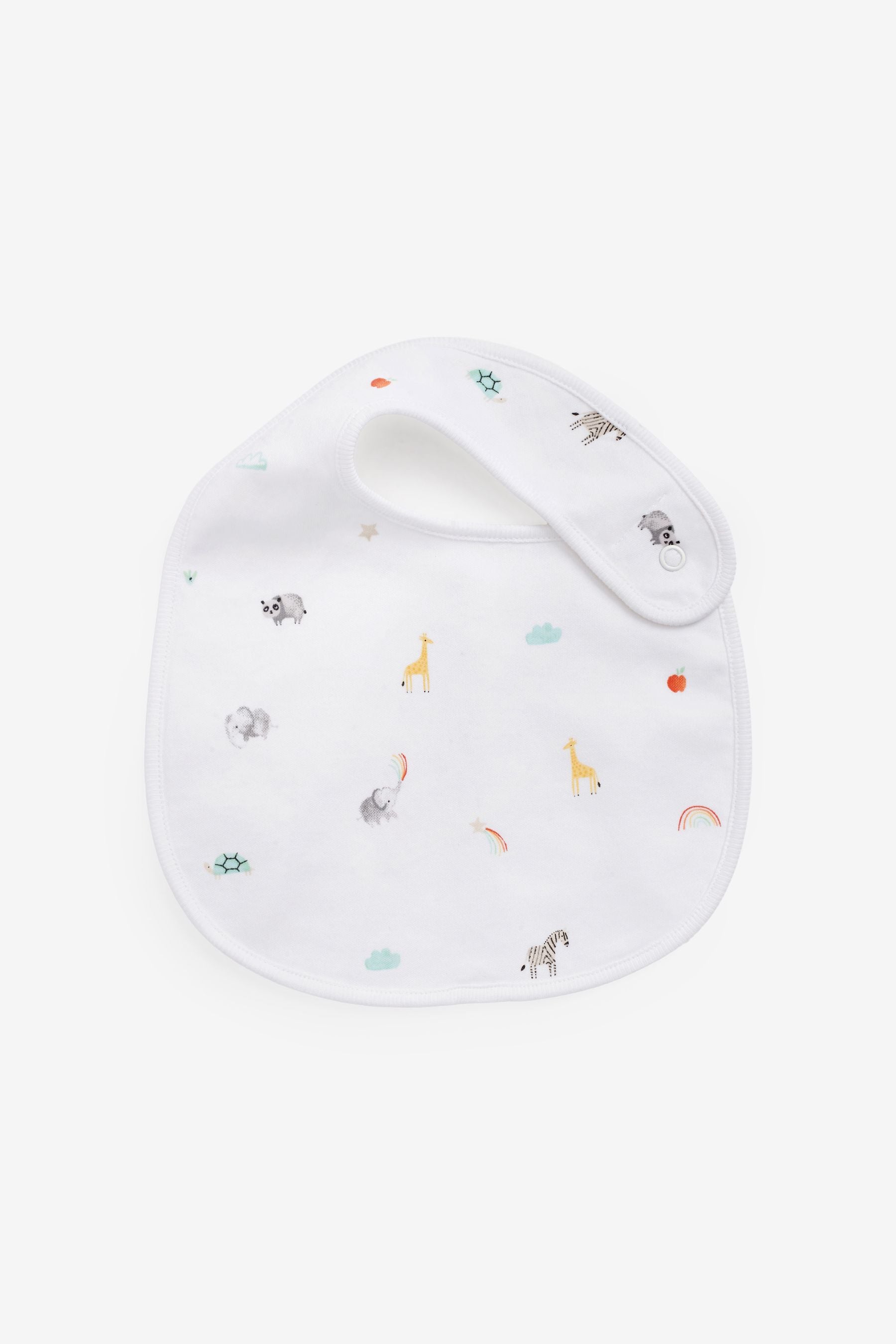 White Bright Character 3 Pack Regular Bibs