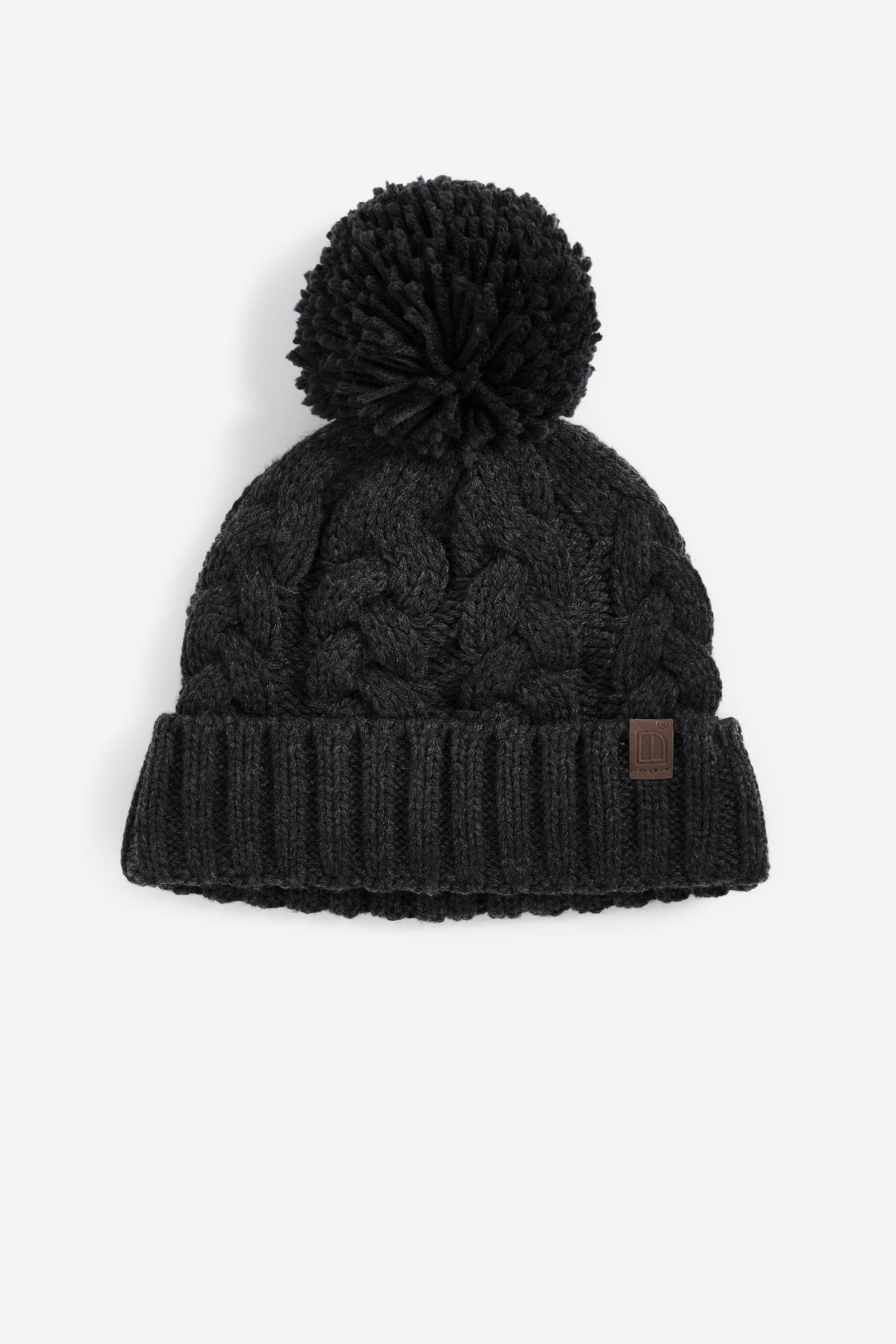 Dark Grey Knitted Pom Hat (1-16yrs)