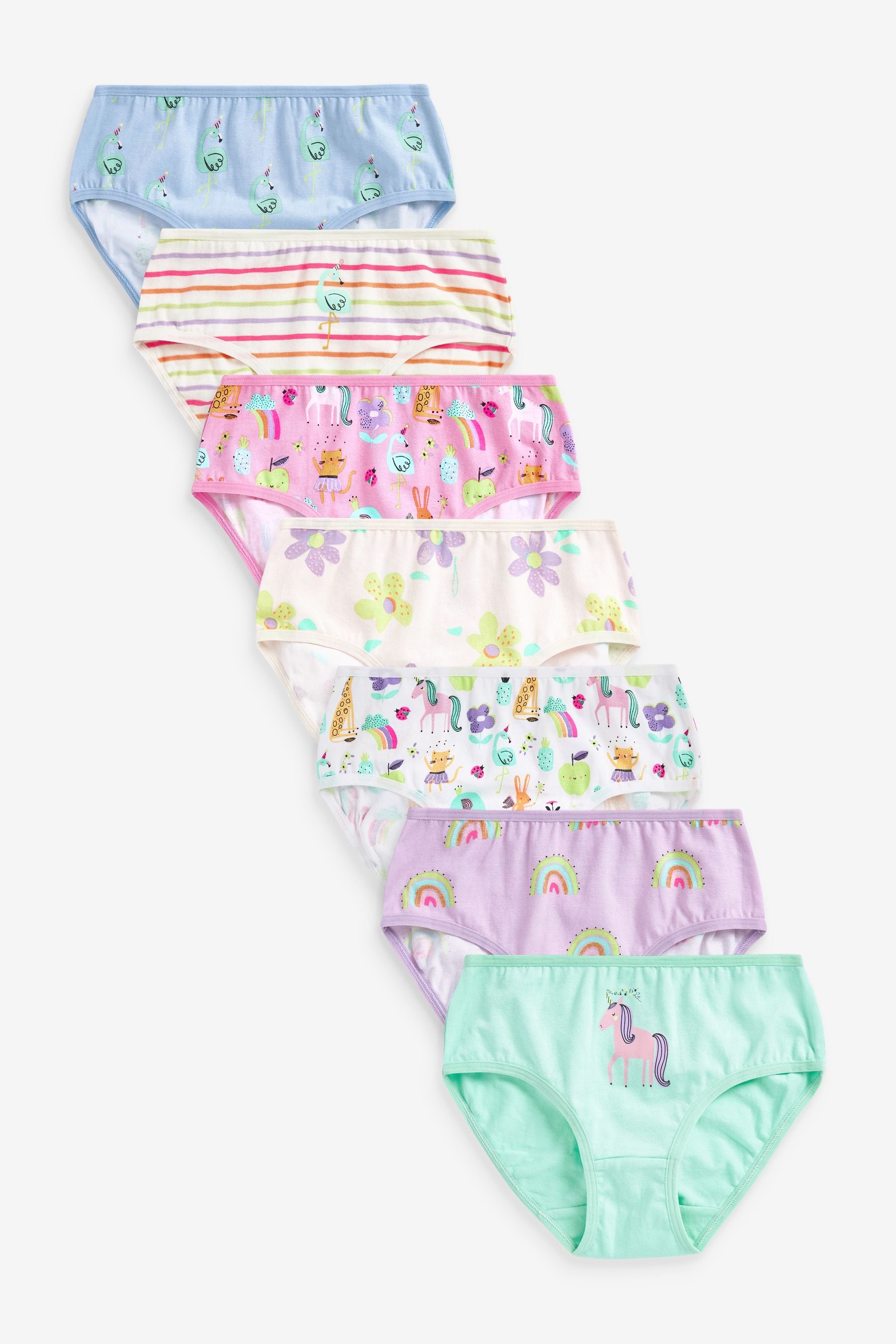 Pastel Unicorn Character purple 7 pack briefs (1.5-12yrs)