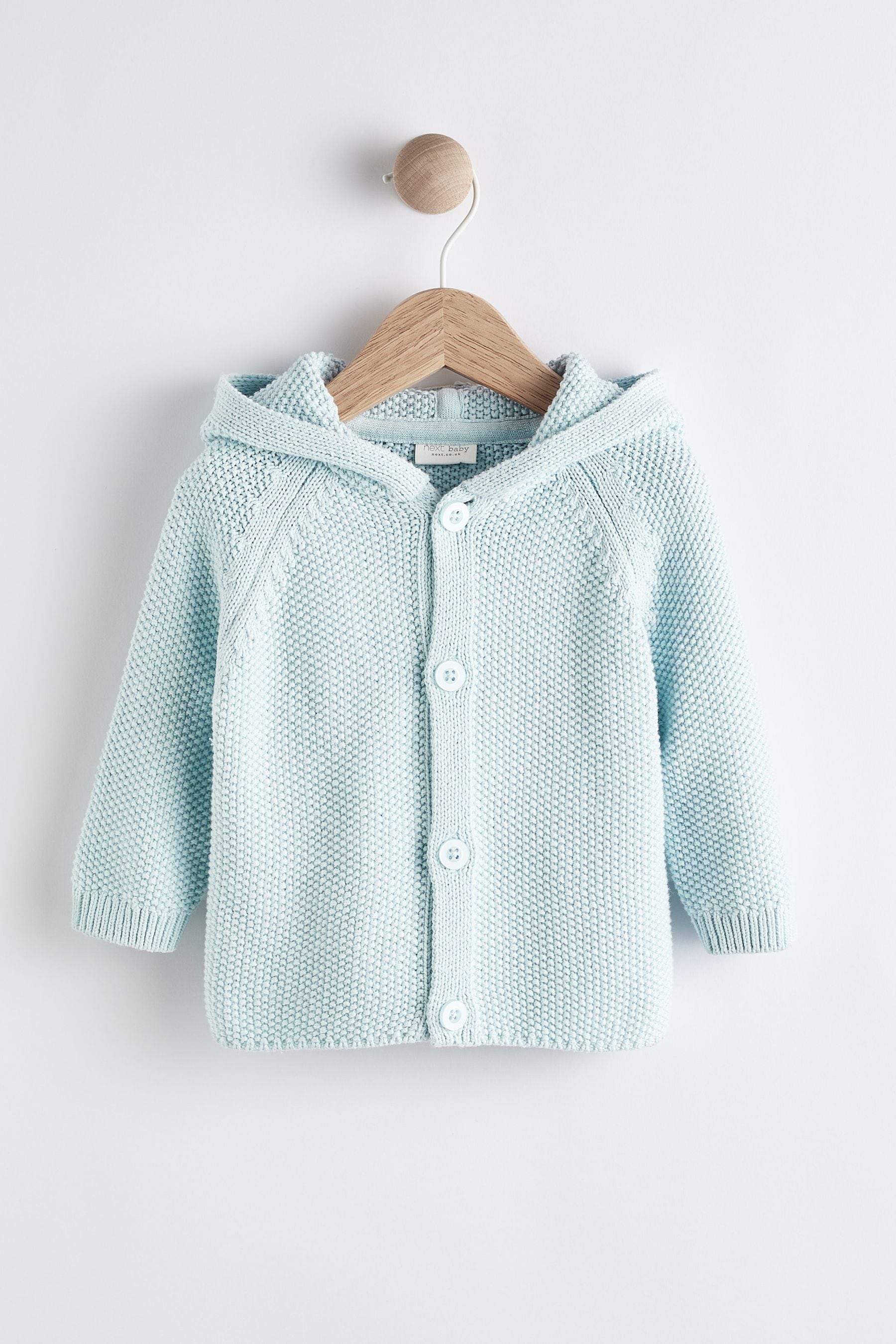 Blue Knitted Baby Bear Cardigan (0mths-2yrs)