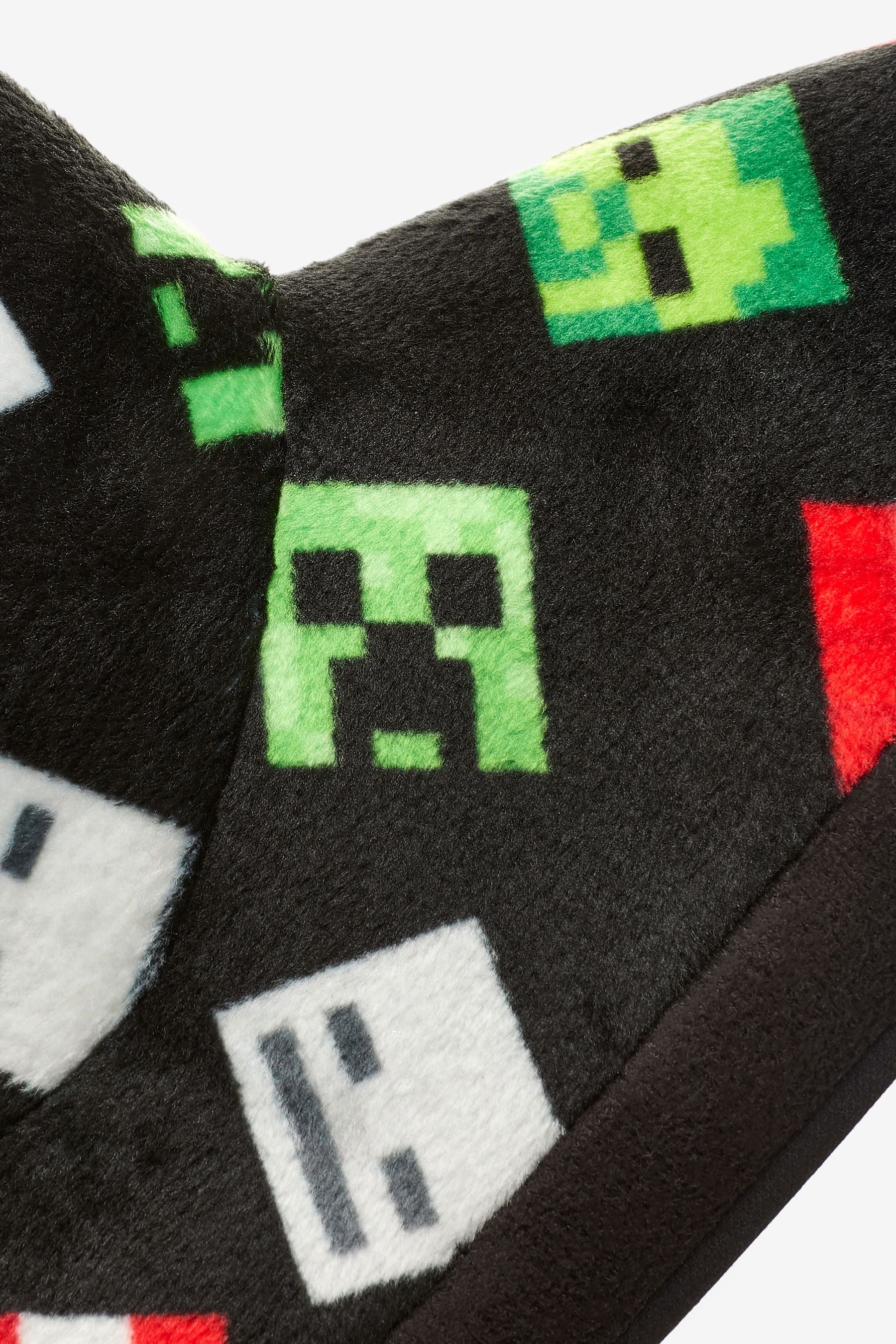 Minecraft Black Warm Lined Slipper Boots