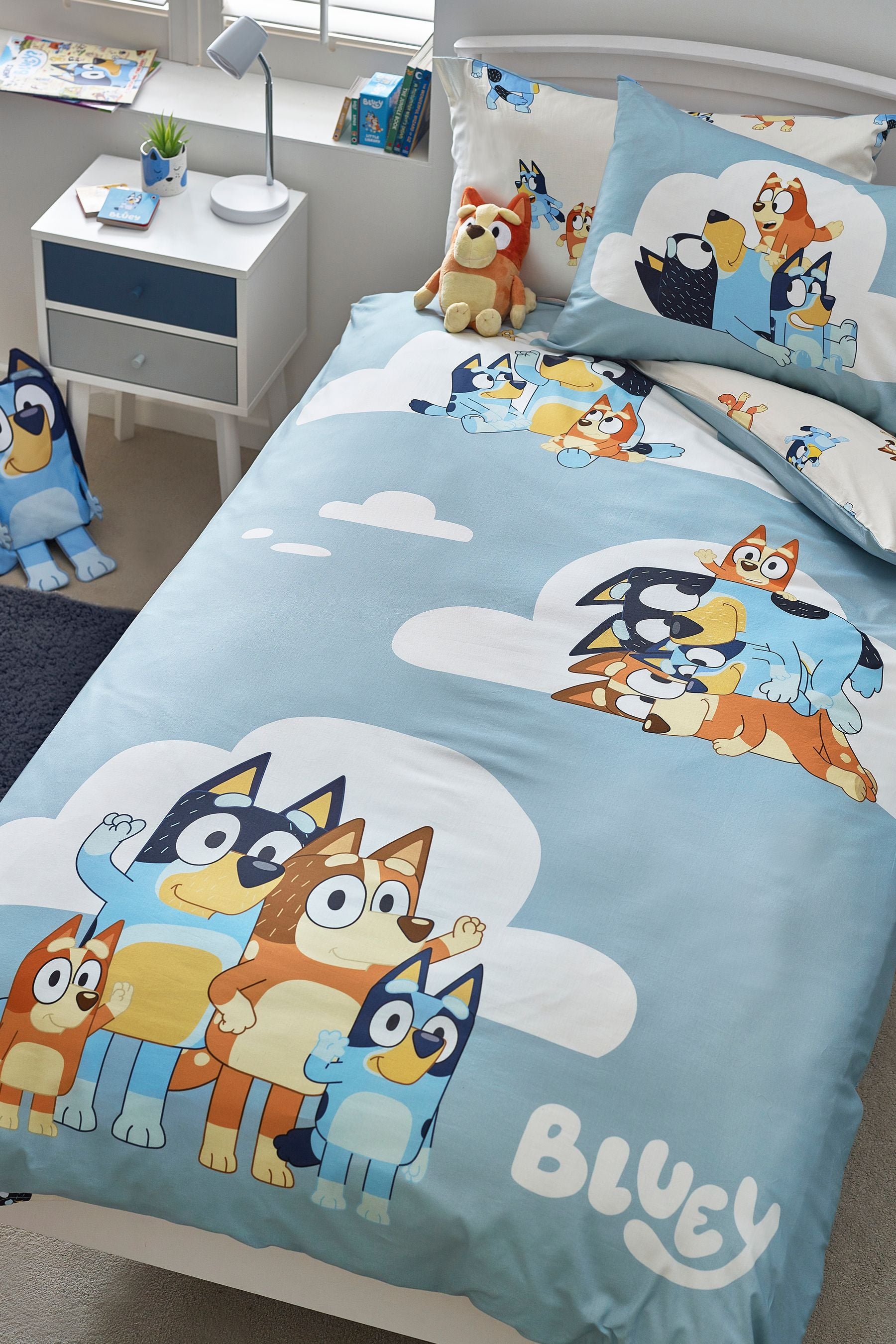 Bluey Reversible 100% Cotton Duvet Cover and Pillowcase Set