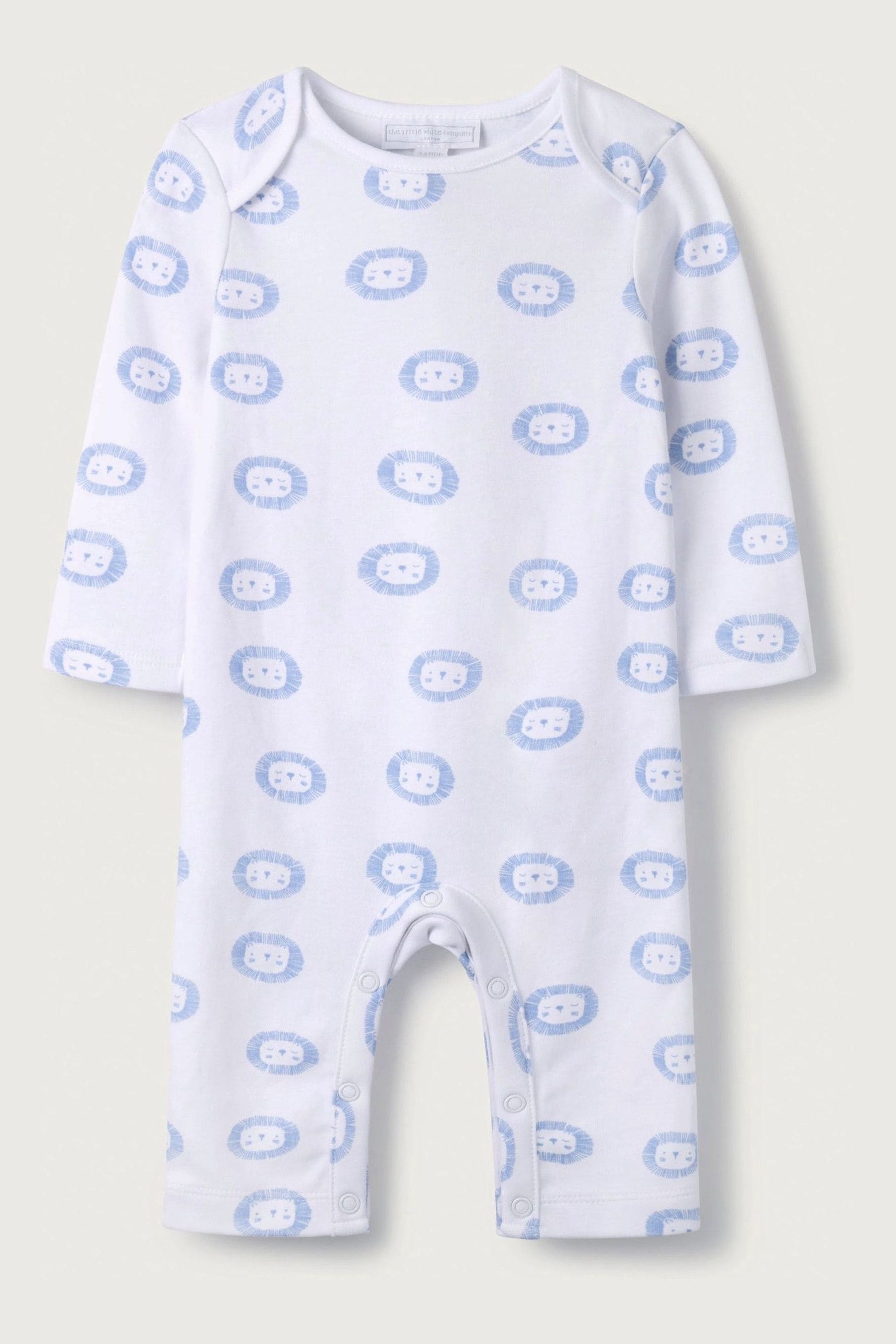 The White Company White Lion Print Sleepsuit