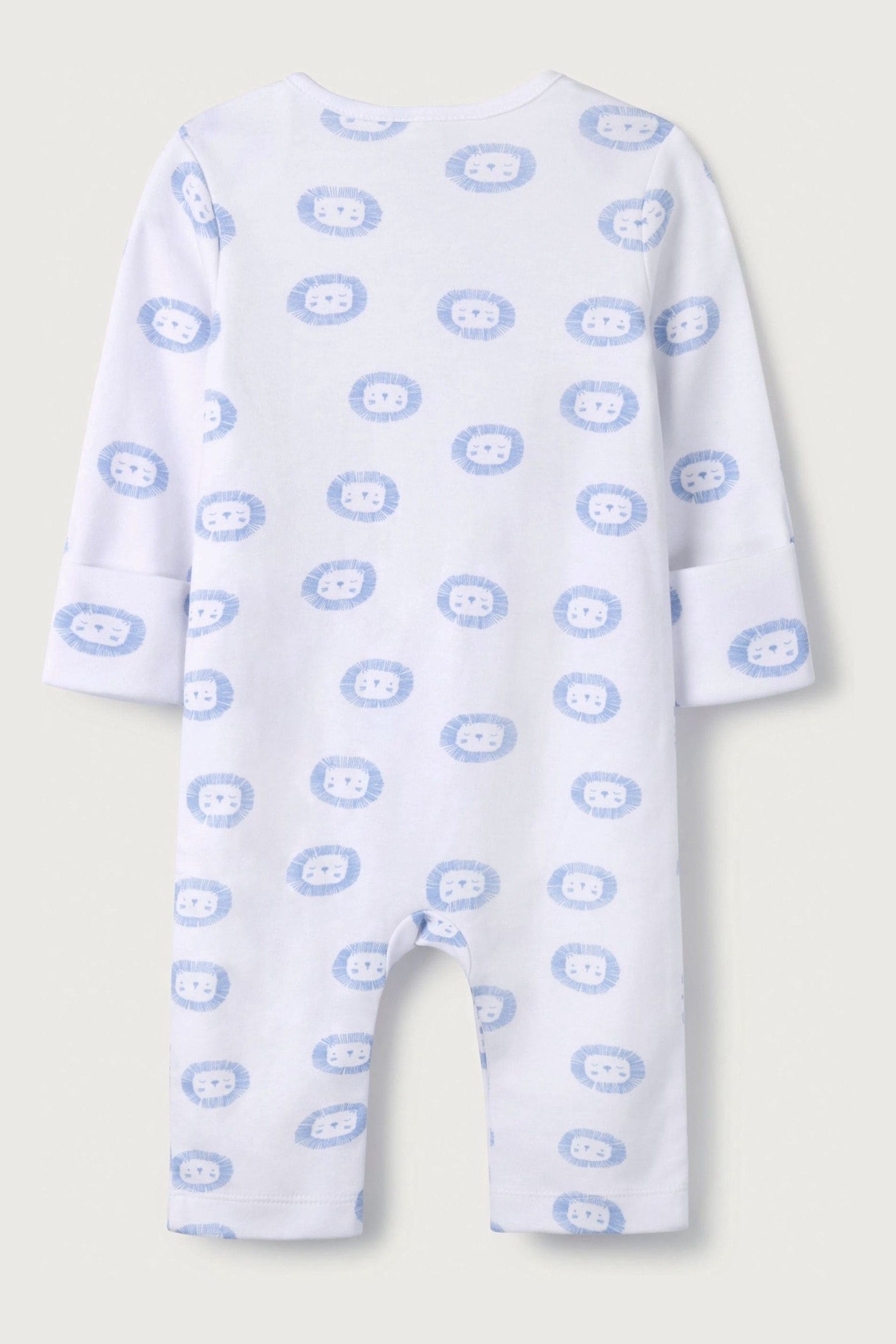 The White Company White Lion Print Sleepsuit