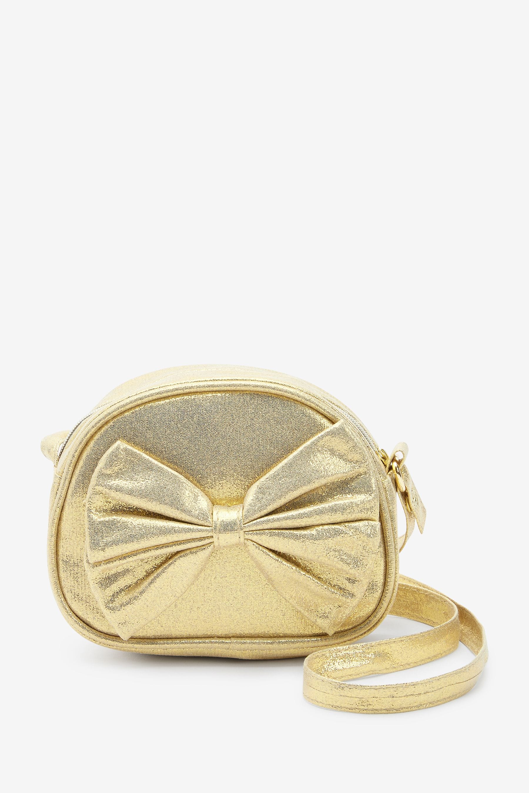 Gold Bow Cross-Body Bag