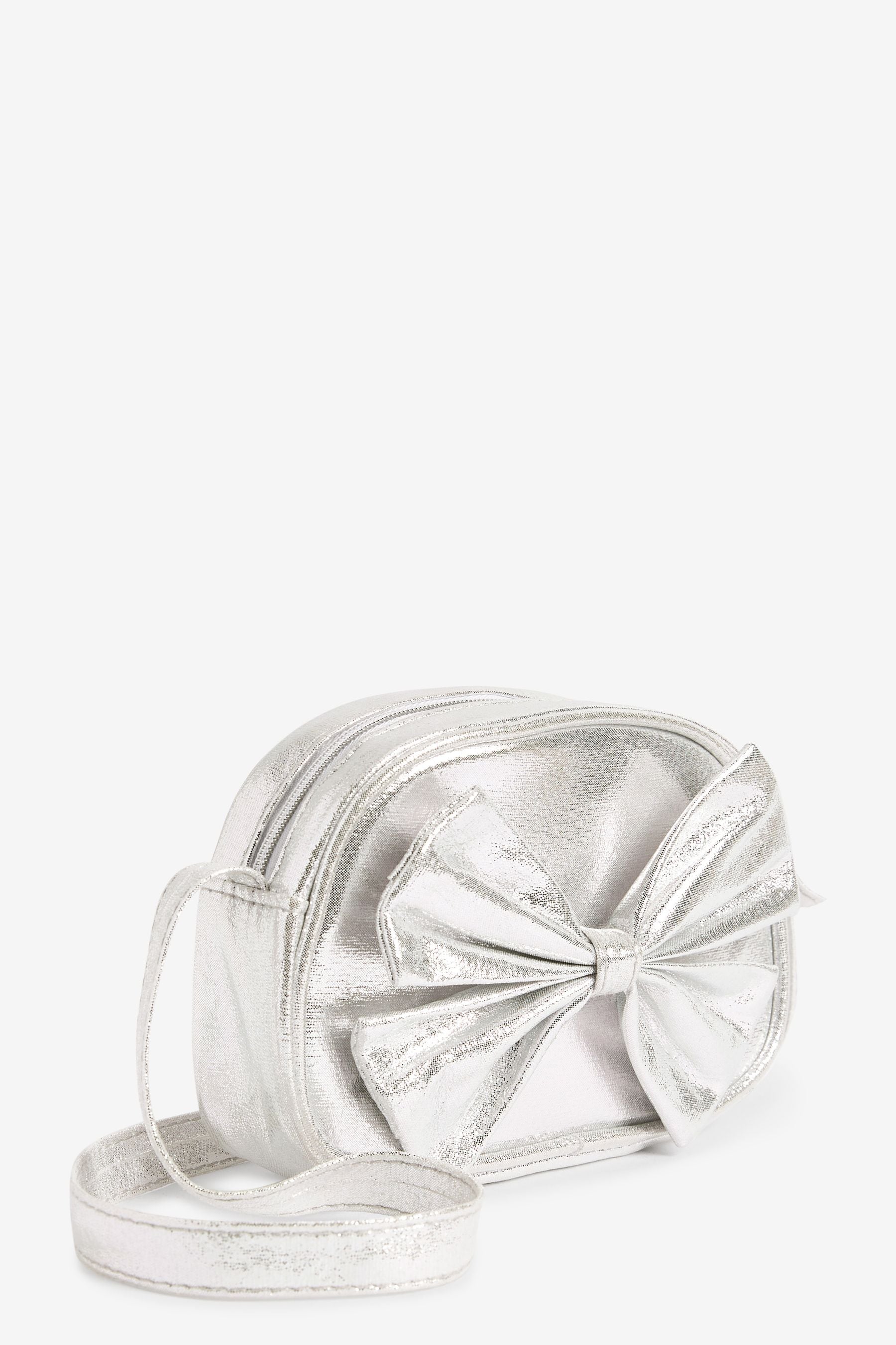 Silver Bow Cross-Body Bag