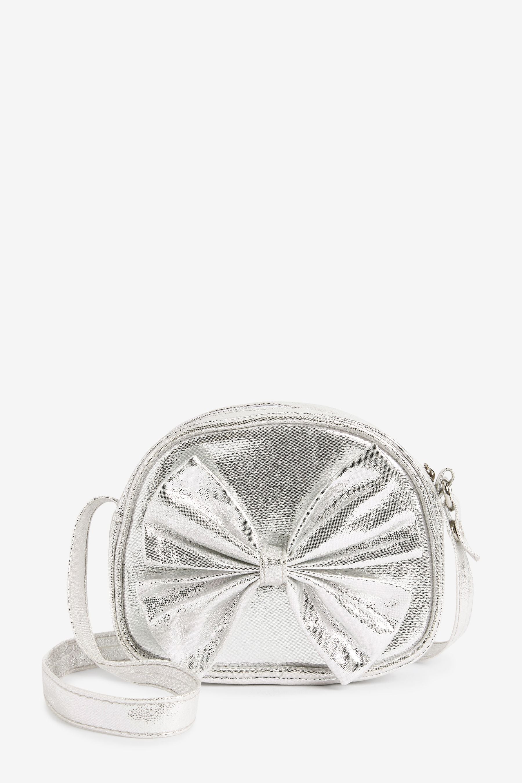 Silver Bow Cross-Body Bag