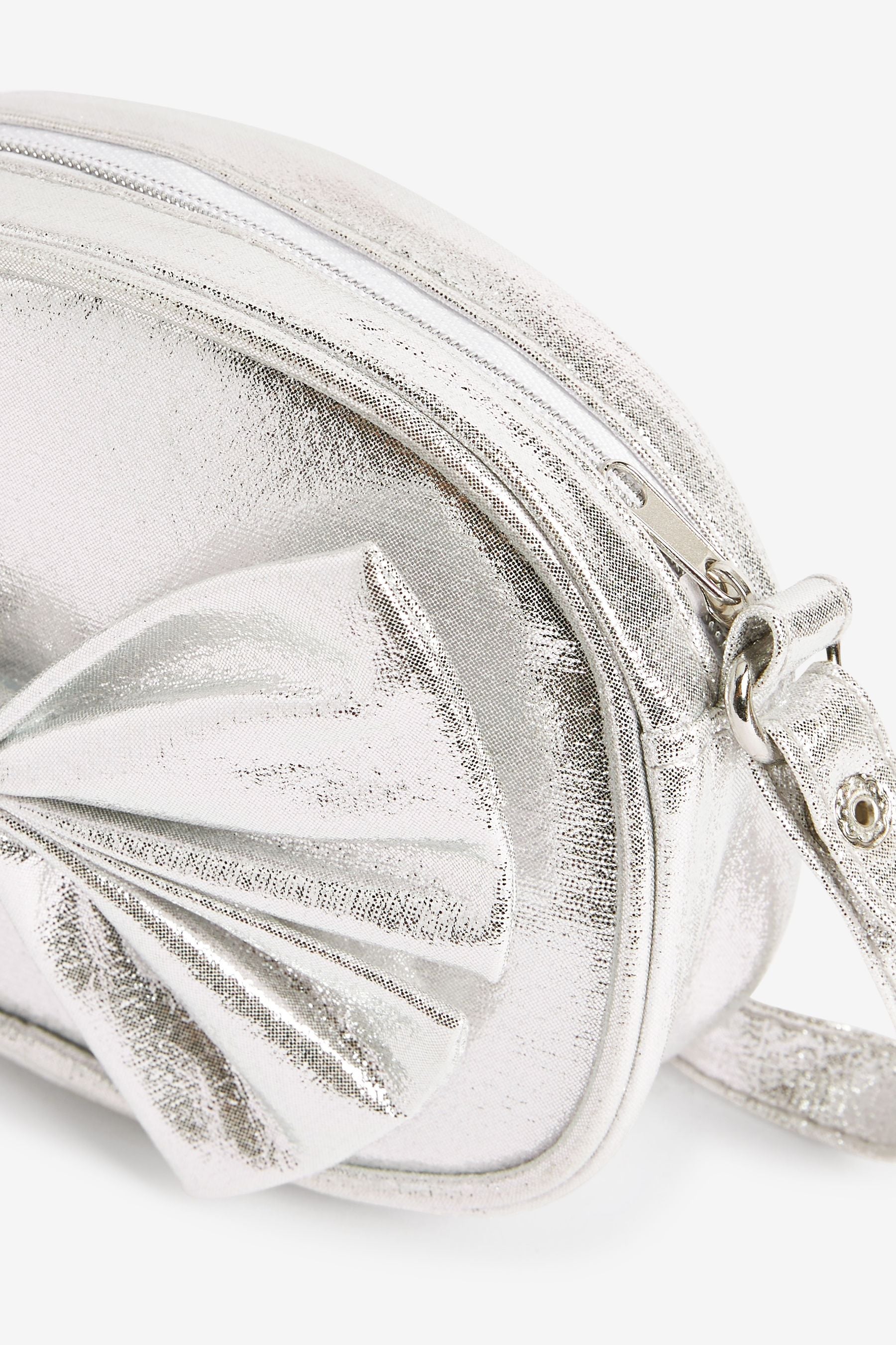 Silver Bow Cross-Body Bag