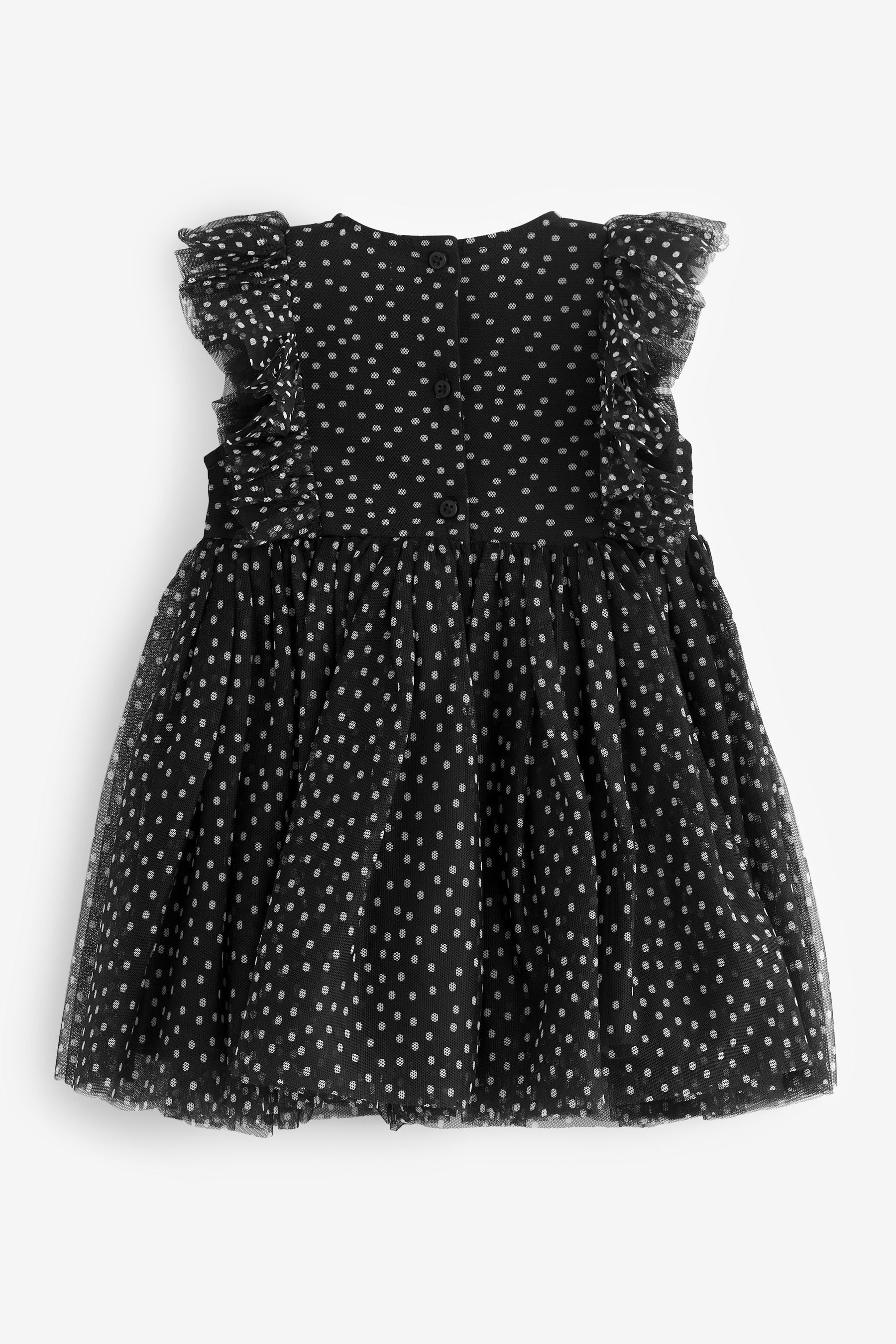 Black Mesh Party Dress (3mths-7yrs)