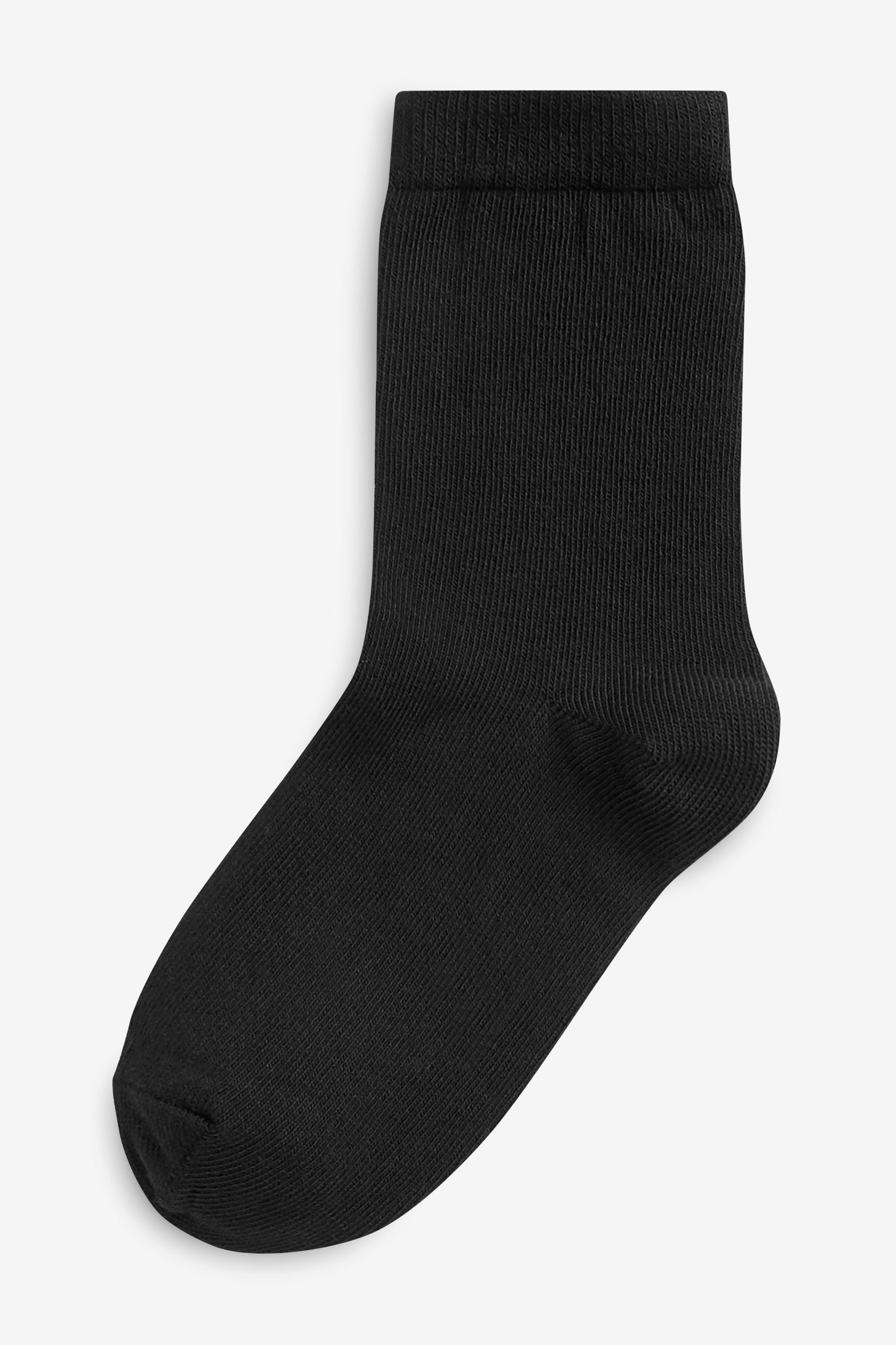 Black 7 Pack Cotton Rich Socks