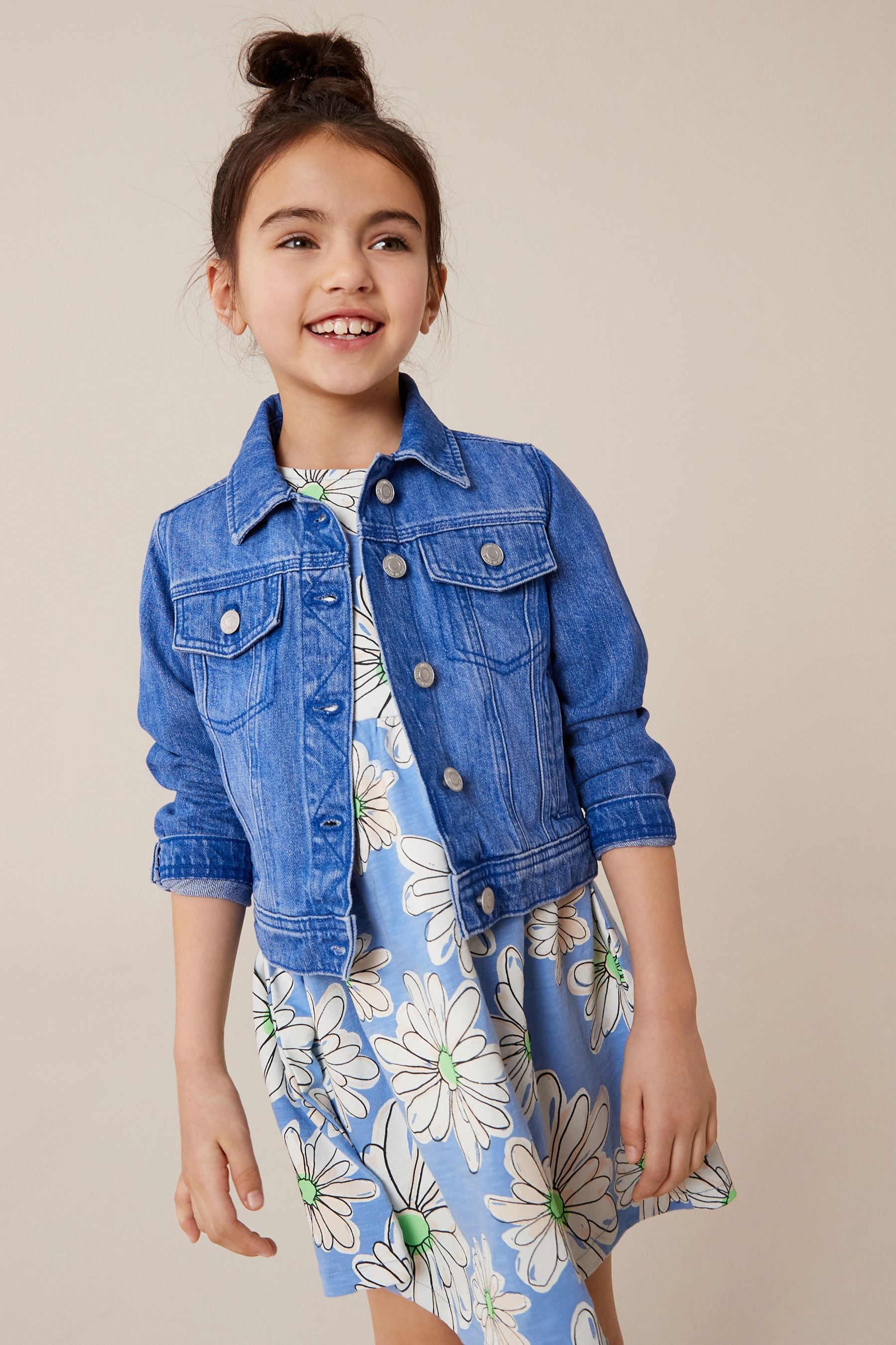 Denim Bright Blue Western Jacket (3-16yrs)