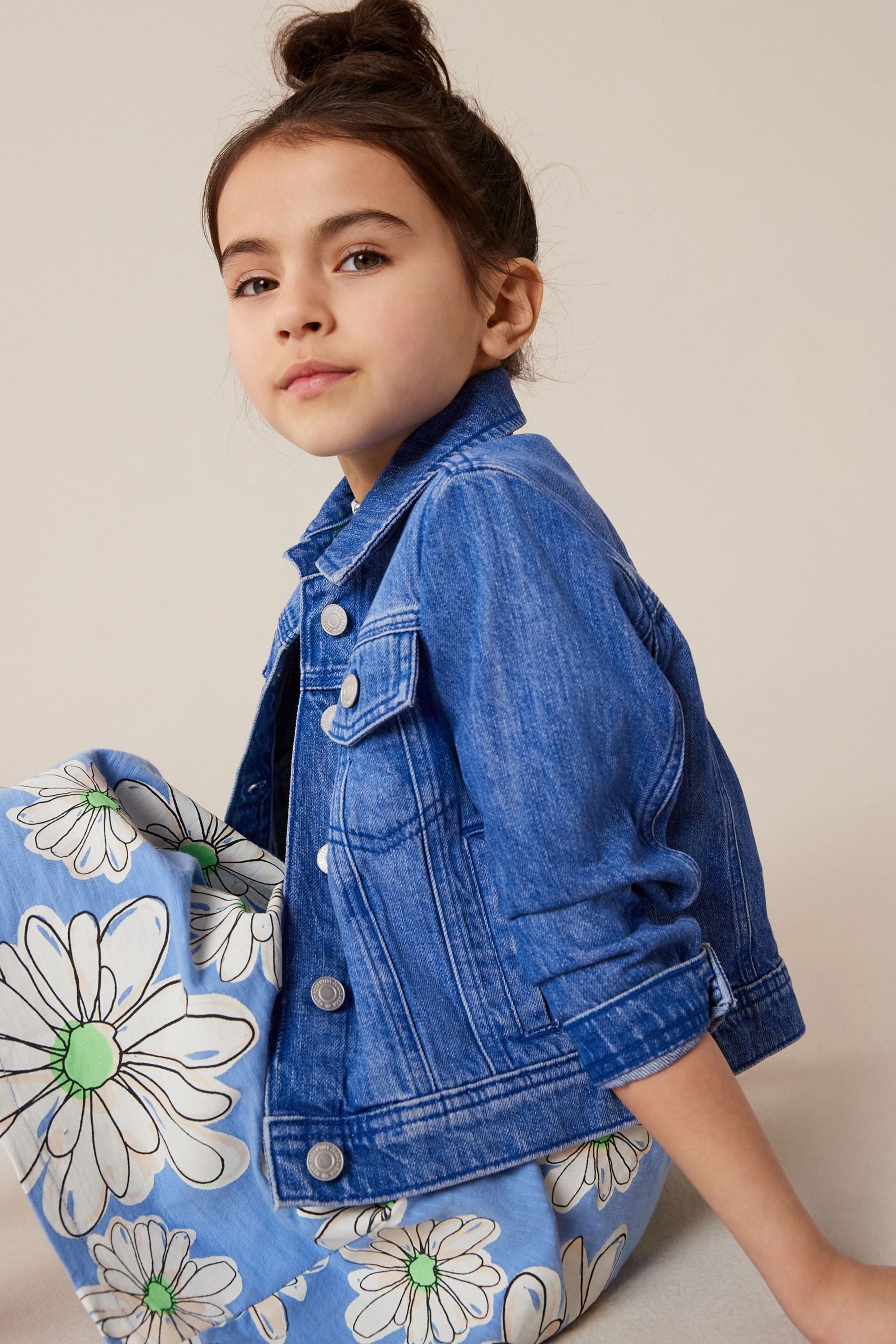 Denim Bright Blue Western Jacket (3-16yrs)