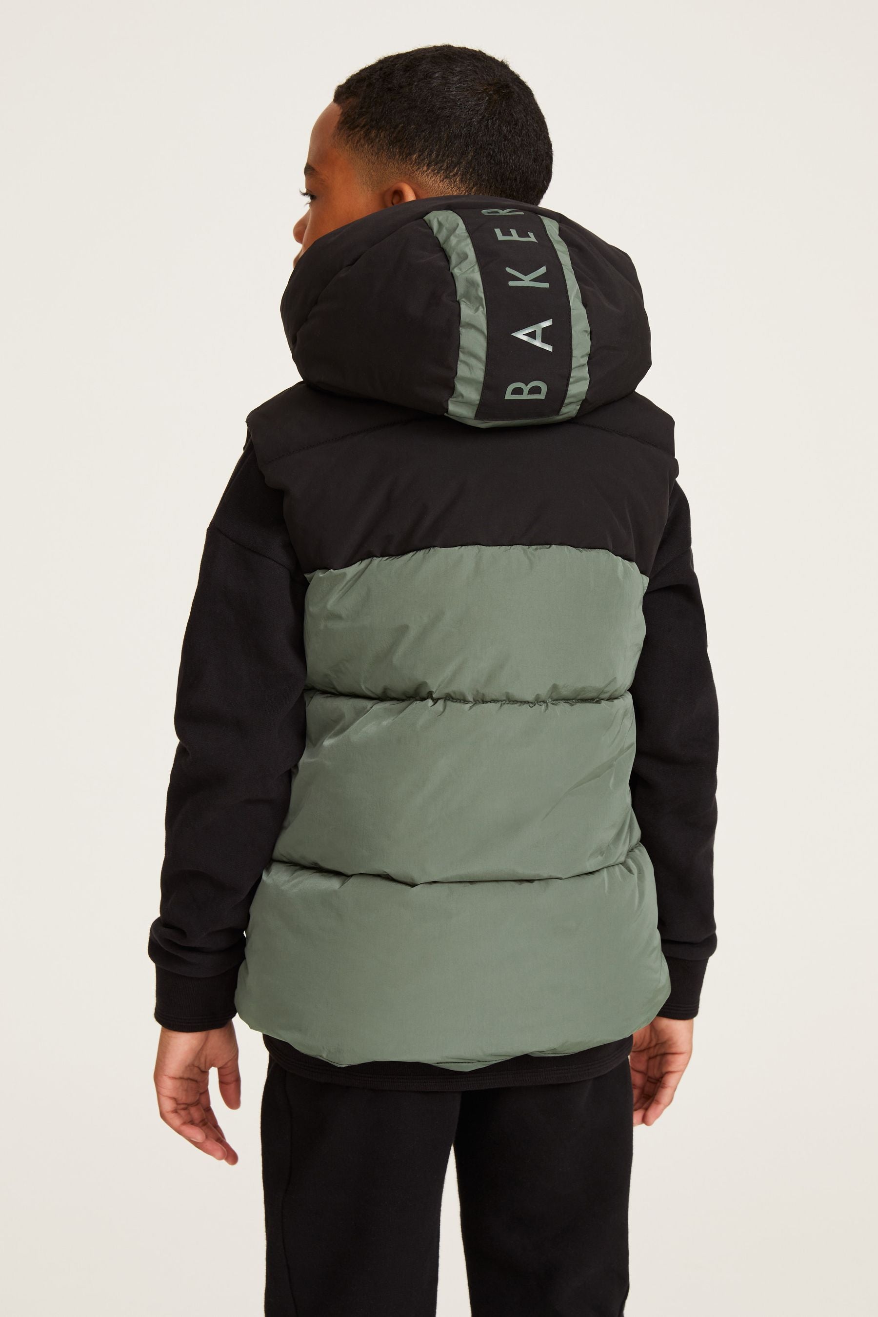 Baker by Ted Baker Green Shower Resistant Colourblock Gilet