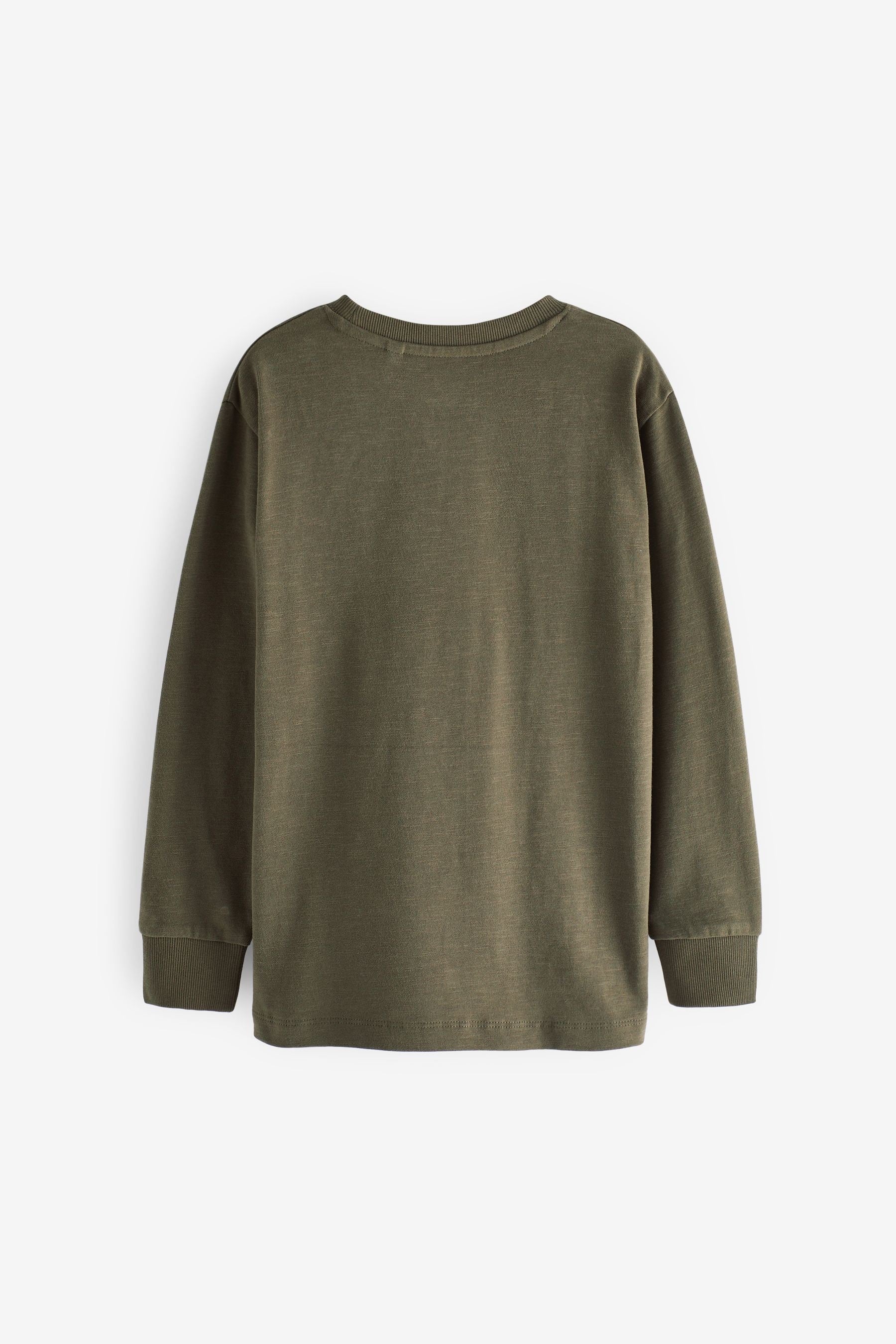 Green Khaki Long Sleeve Cosy T-Shirt (3-16yrs)