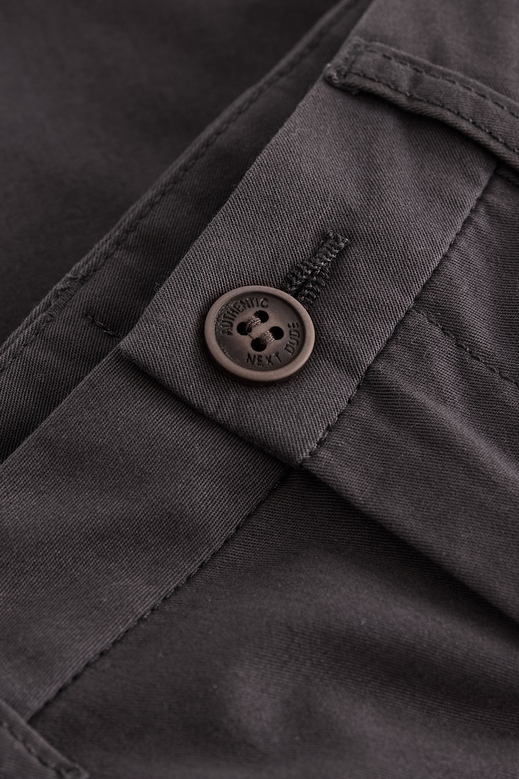 Charcoal Grey 100% Cotton Chino Shorts (3-16yrs)