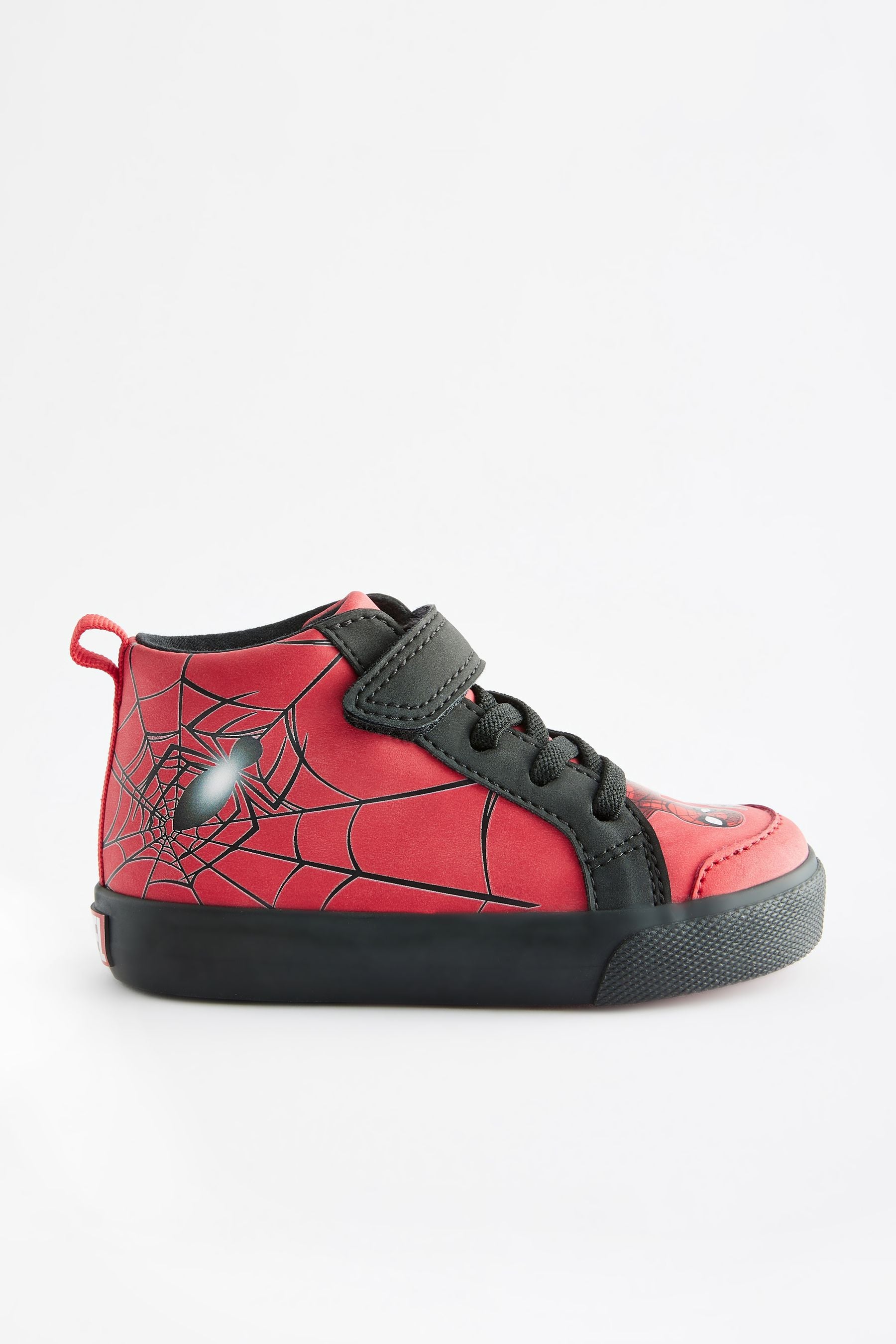 Red Spiderman Elastic Lace Touch Fastening Boots