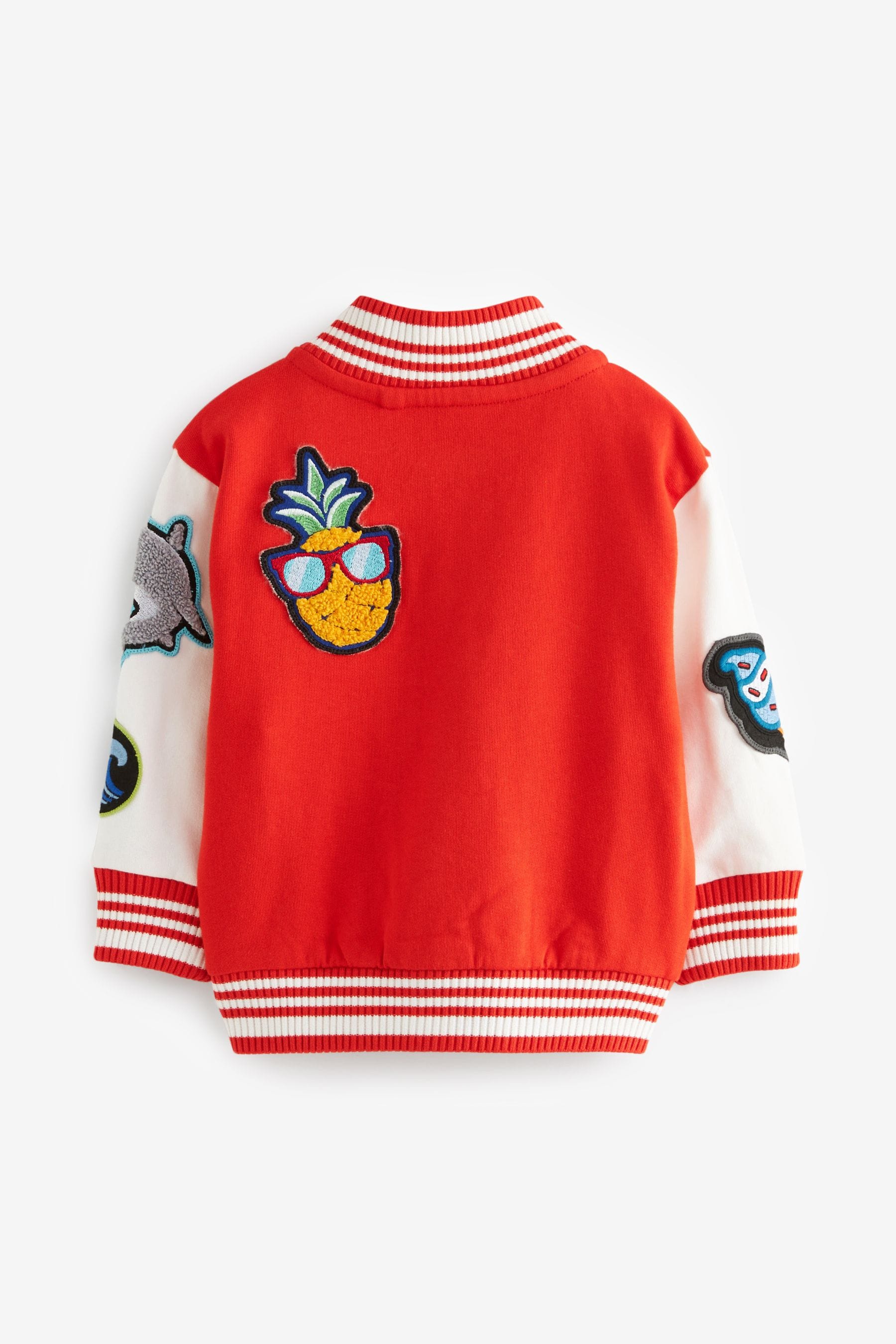 Bright Red Letterman Jacket (3mths-7yrs)