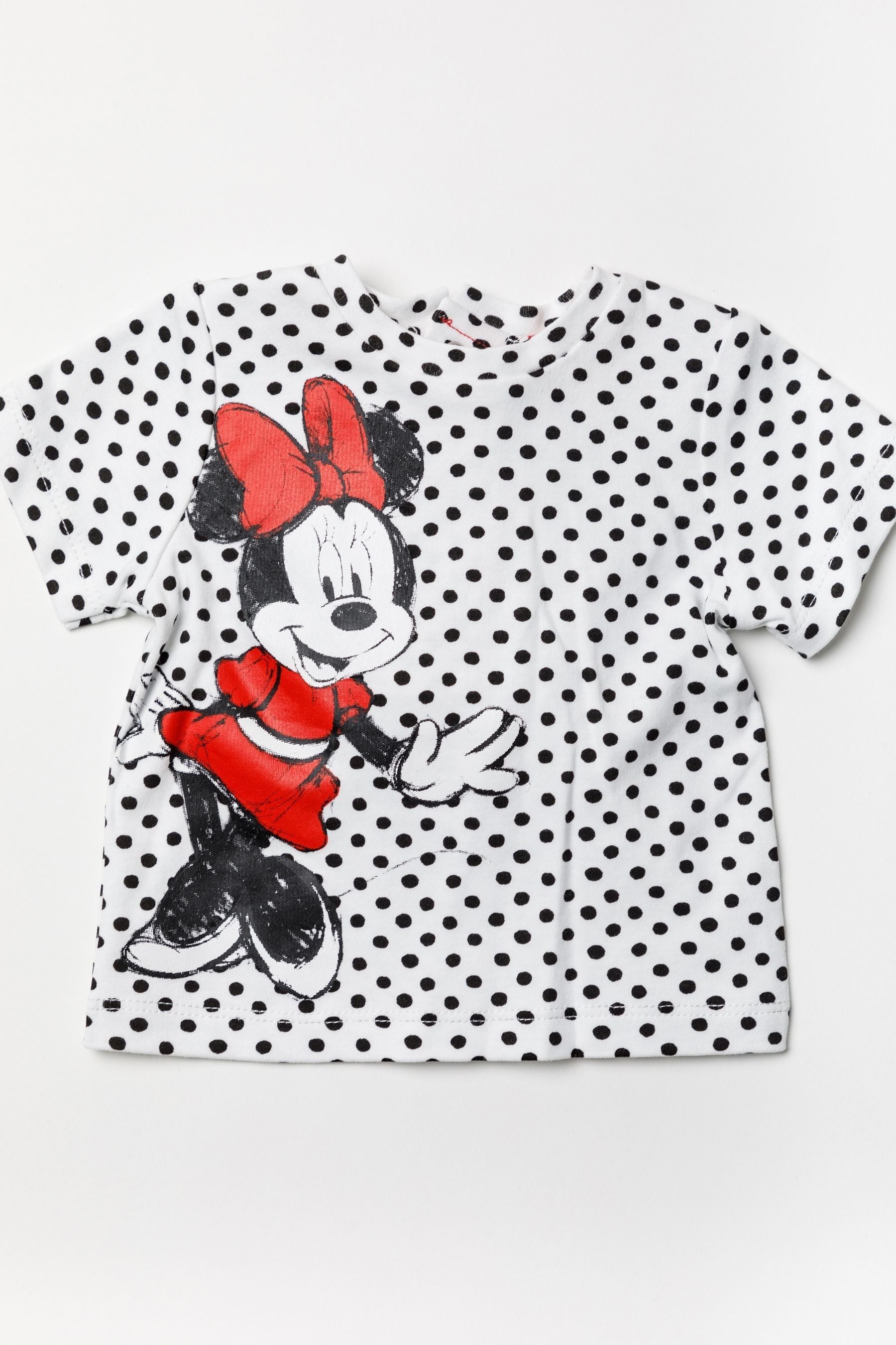 Disney Red Minnie Mouse Top, Shorts And Headband Set