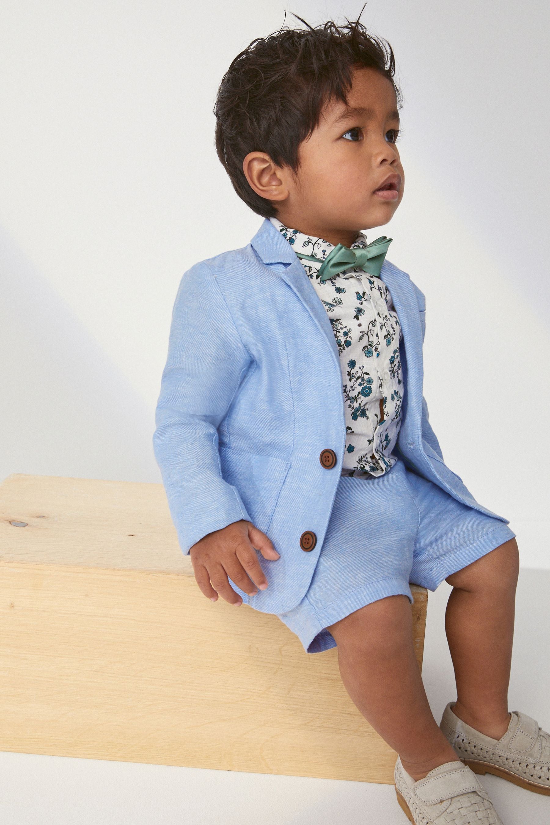 Blue Blazer Set with Check Shirt (3mths-9yrs)