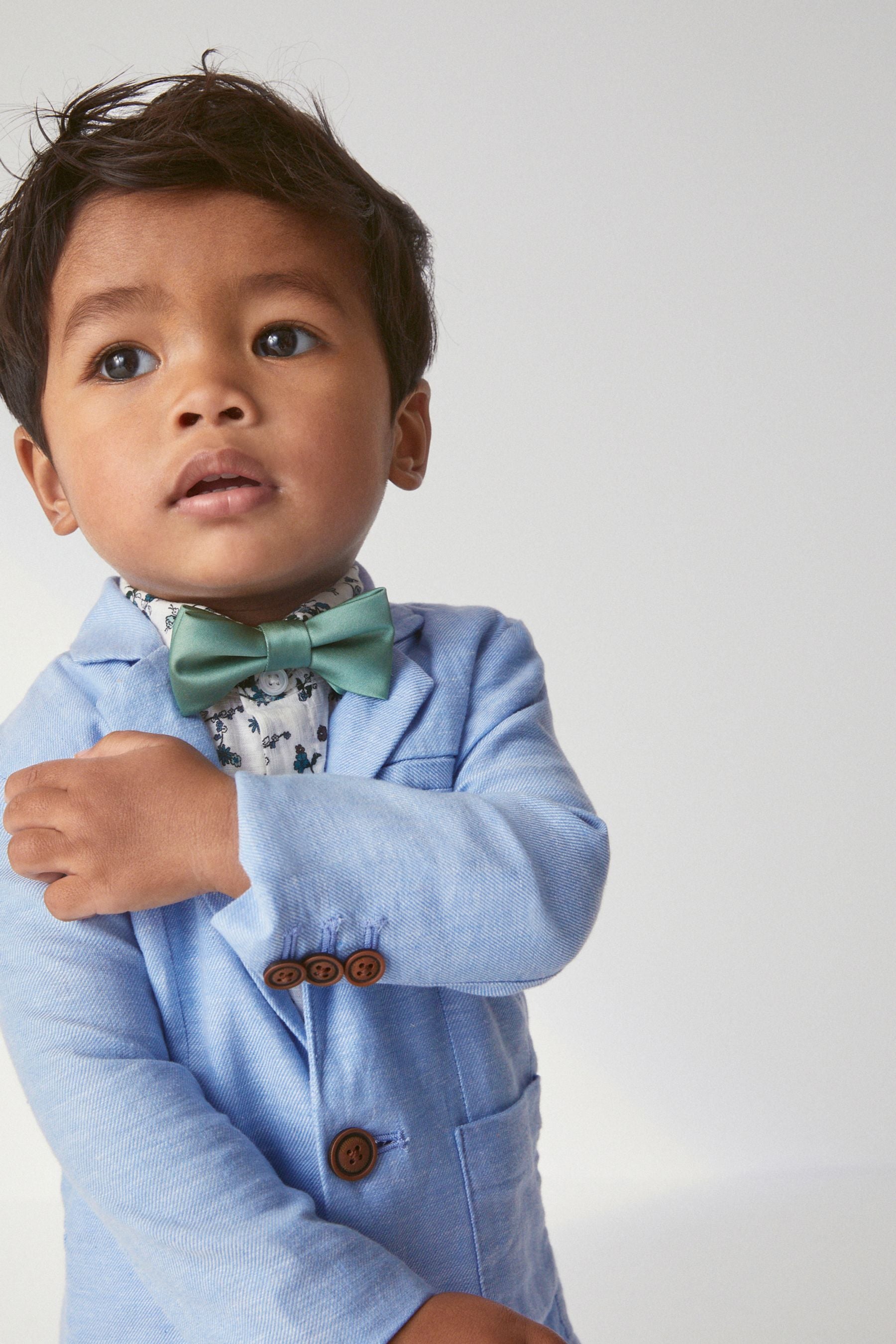 Blue Blazer Set with Check Shirt (3mths-9yrs)