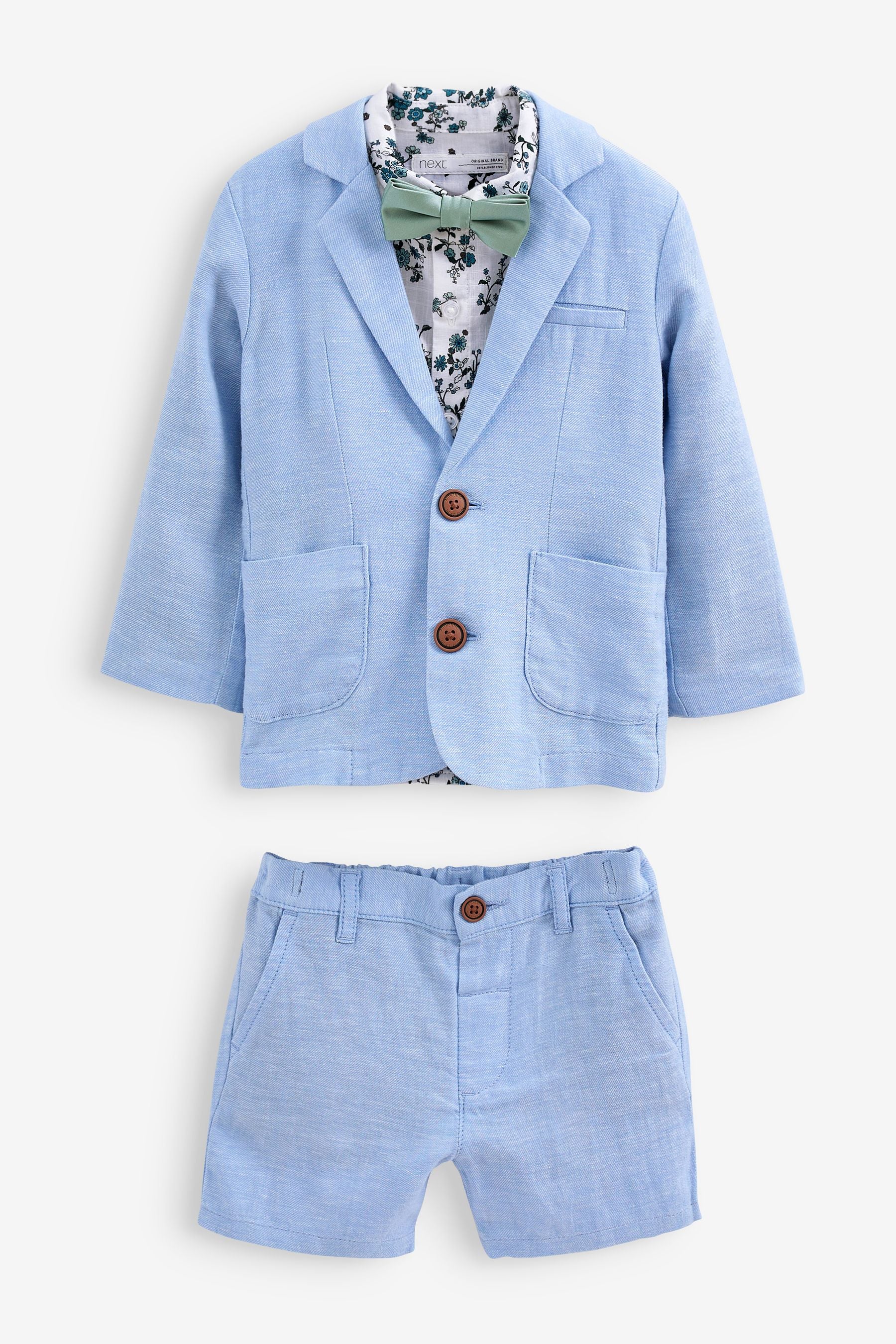 Blue Blazer Set with Check Shirt (3mths-9yrs)