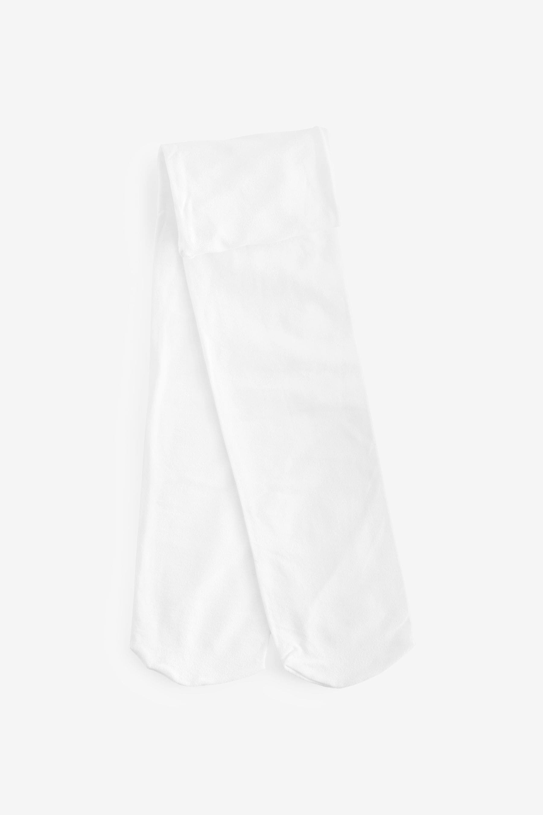 White 2 Pack 80 Denier School Tights