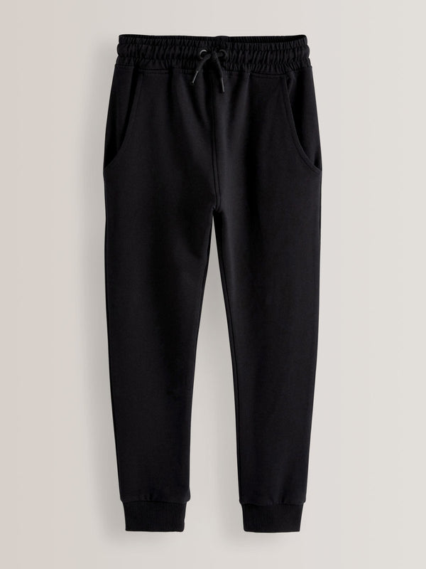 Dark Black Longer Length Skinny Fit Joggers (3-16yrs)