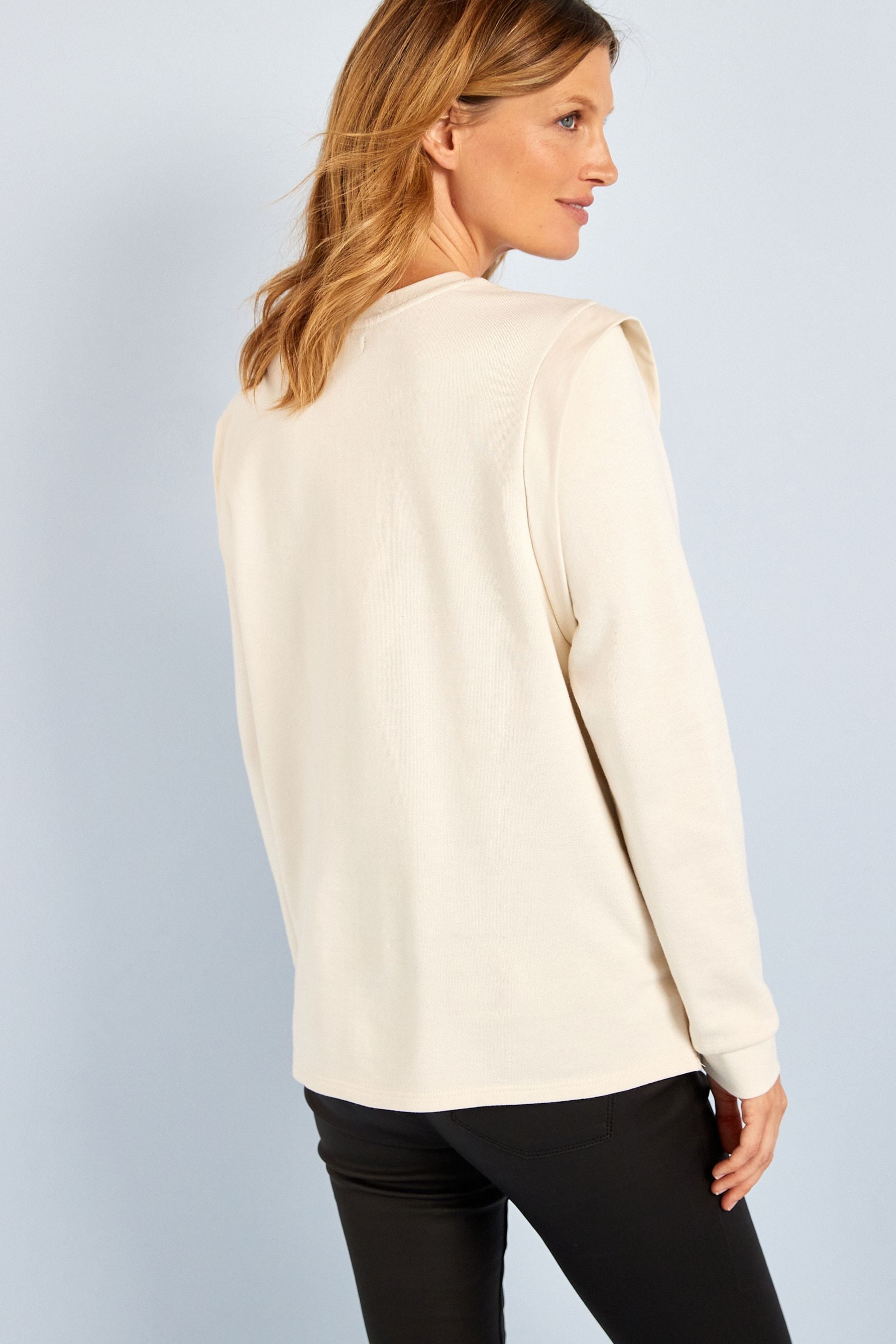 Neutral Maternity/Nursing Popper Side Sweatshirt