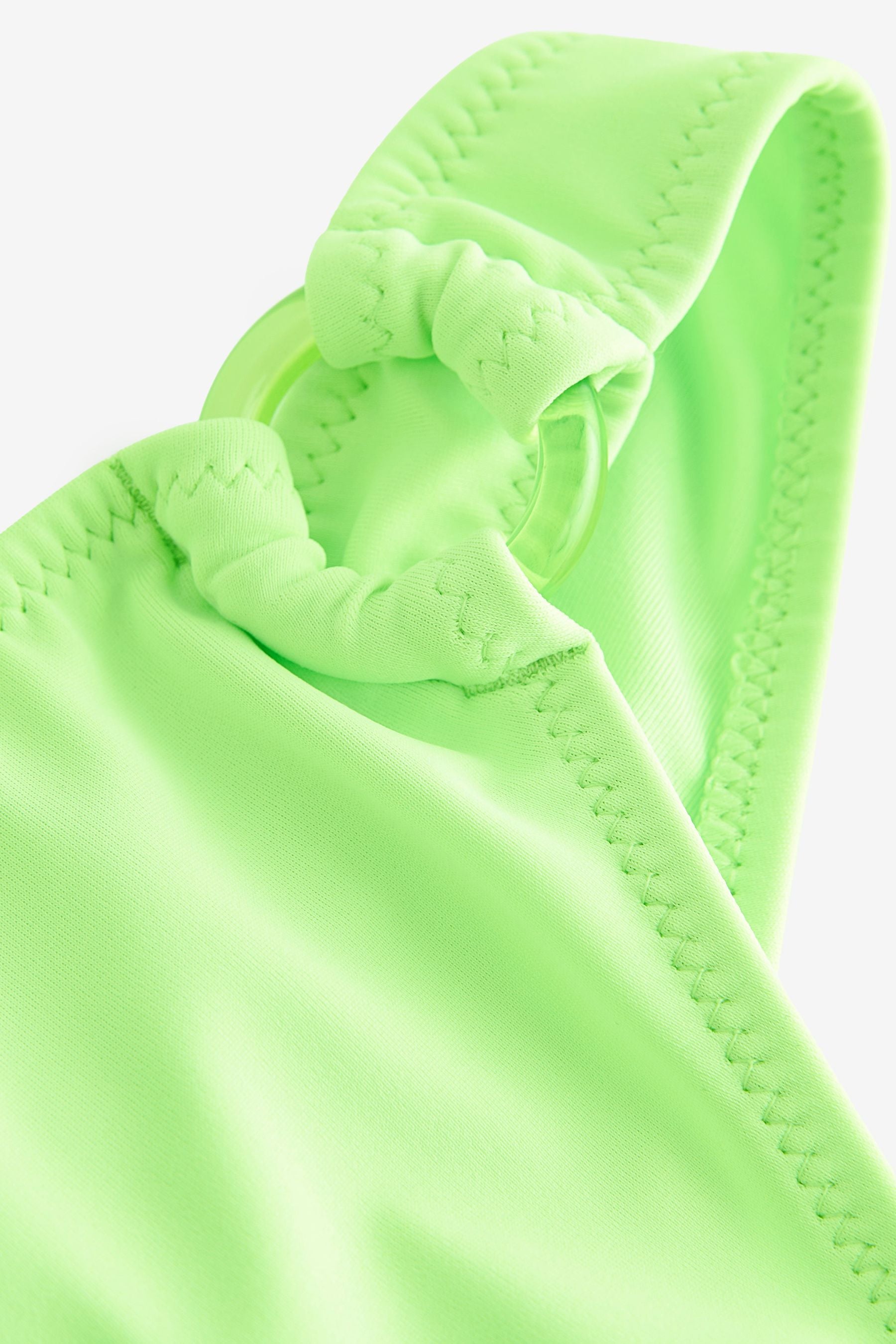 Lime Green One Shoulder Swimsuit (7-16yrs)