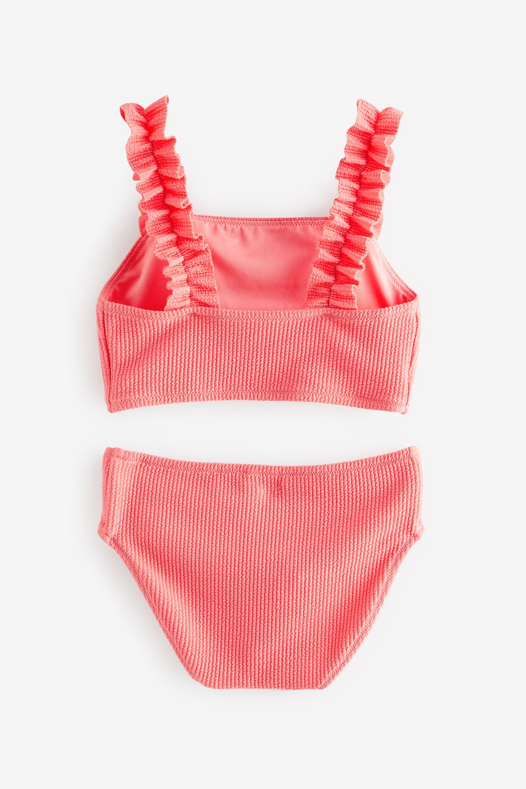 Coral Pink Ruched Strap Bikini (3-16yrs)