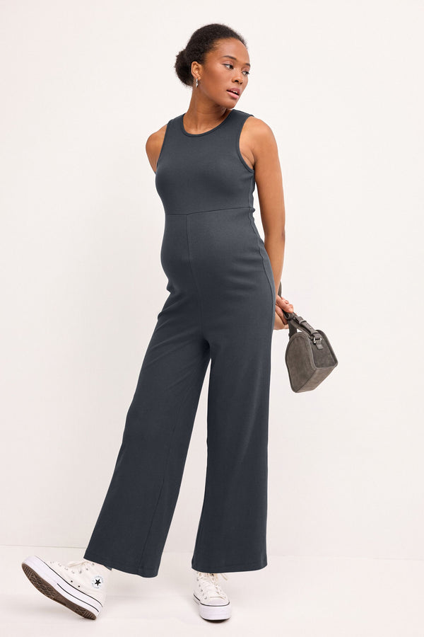 Charcoal Grey Wide Leg Jumpsuit