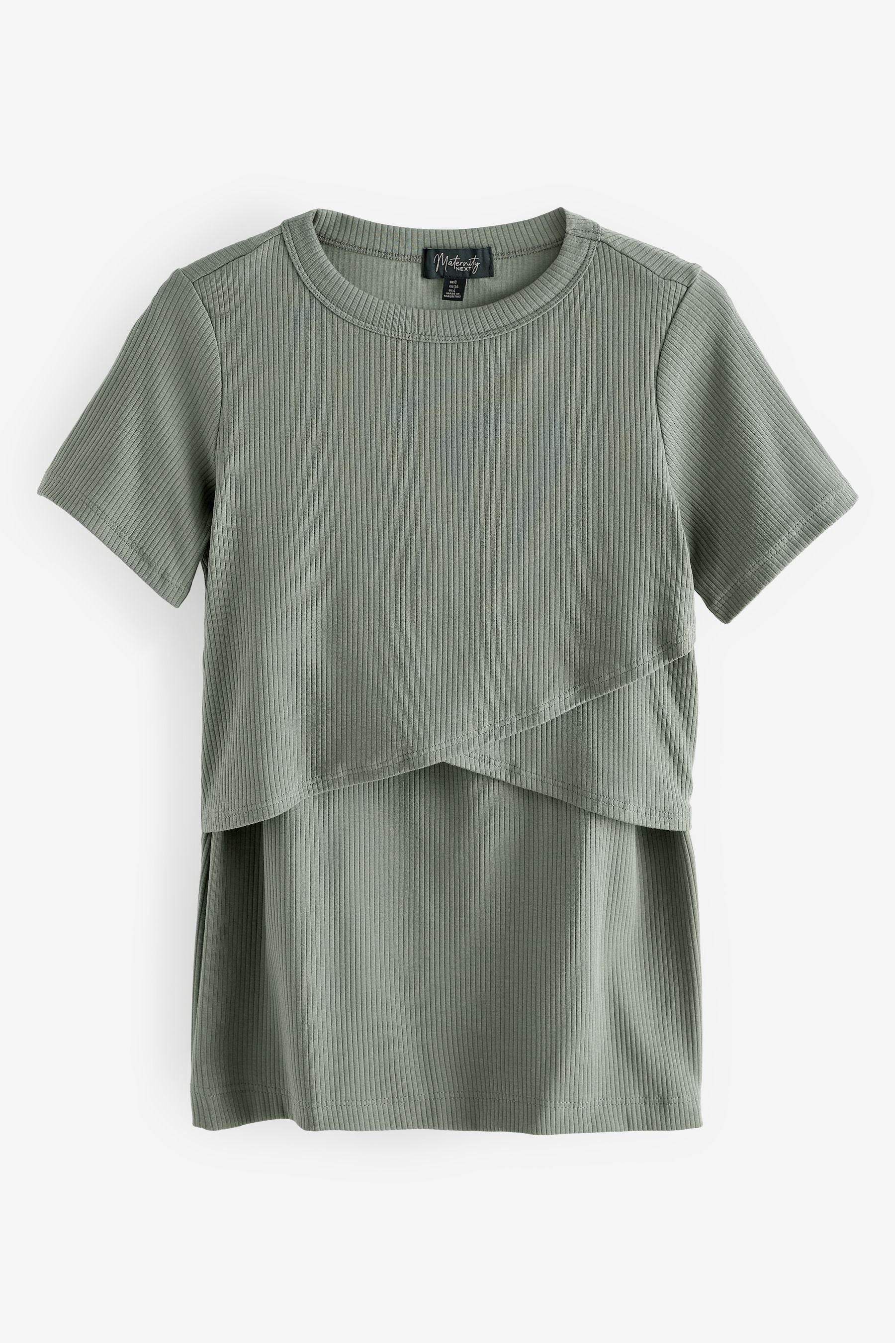 Khaki Green Maternity Nursing T-Shirt