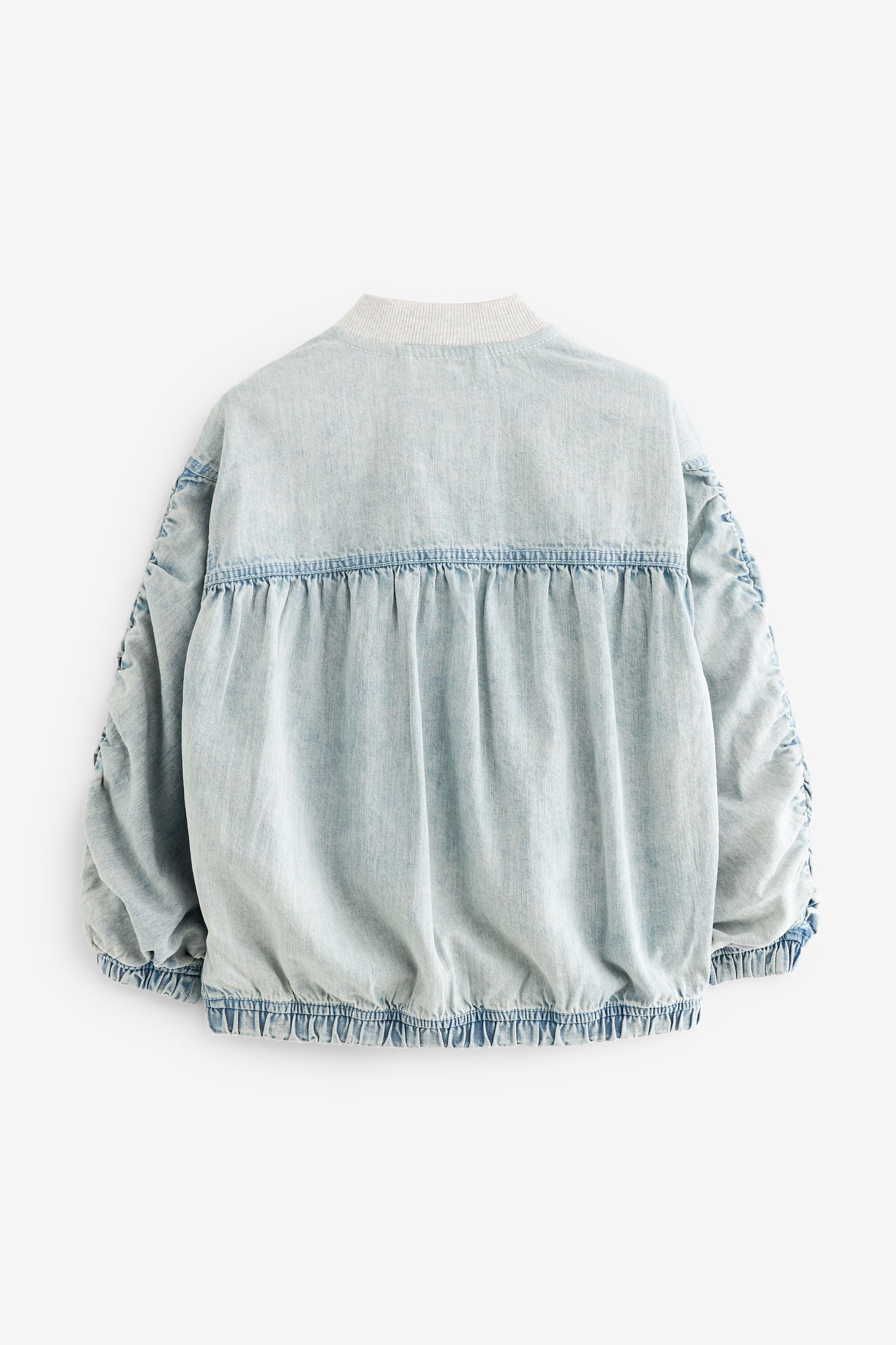 Denim Bleach Wash Bomber Jacket (3-16yrs)