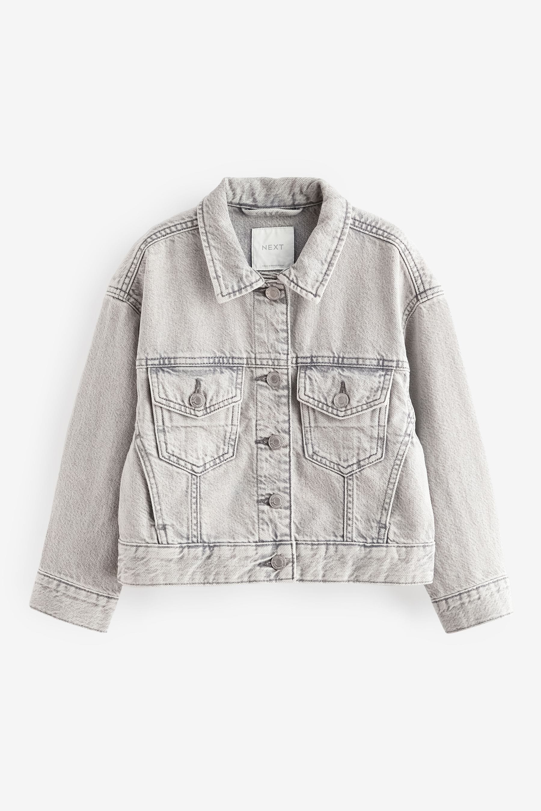 Grey Oversized Denim Jacket (3-16yrs)