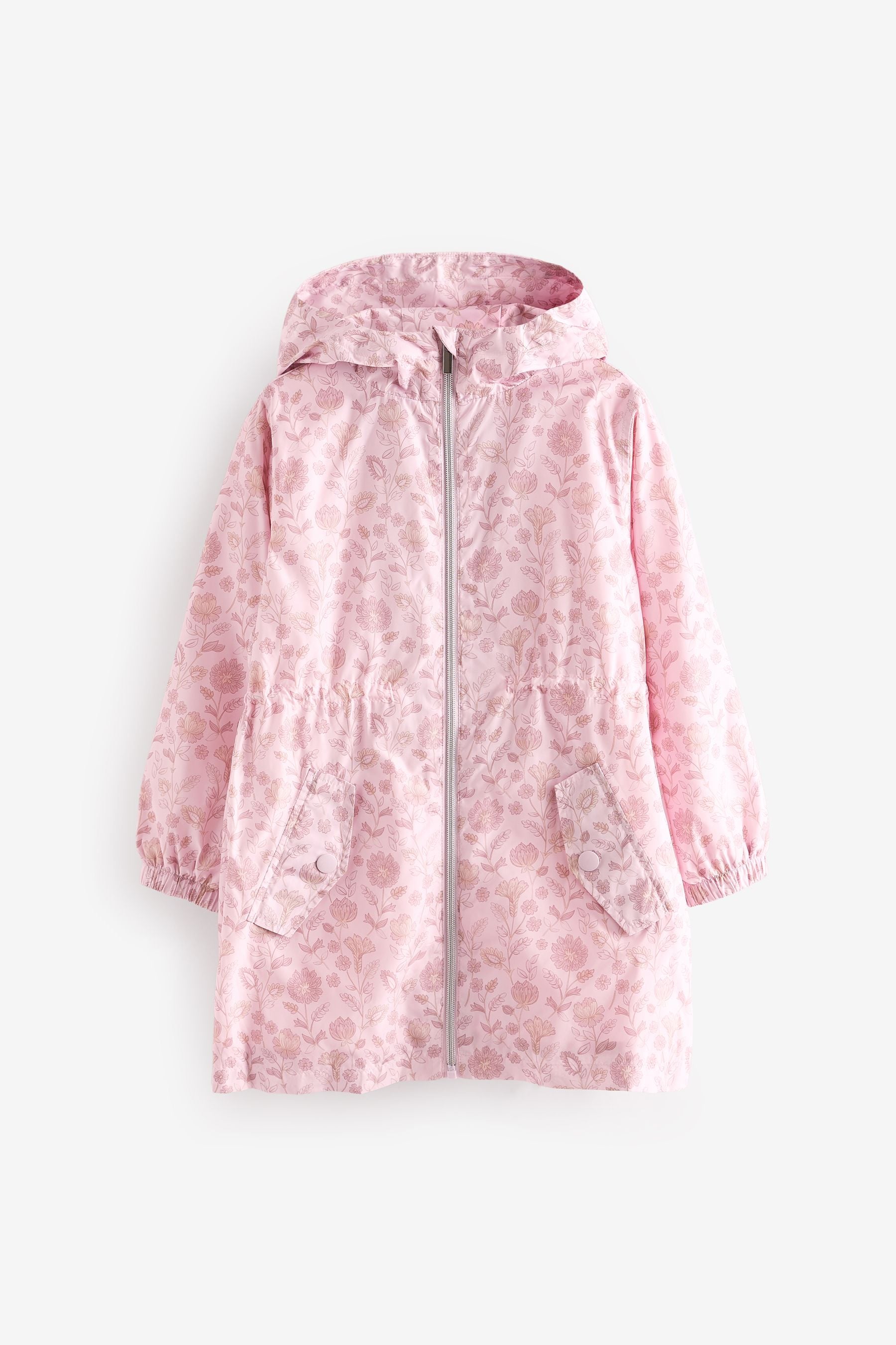 Pink Floral Shower Resistant Cagoule (3-16yrs)