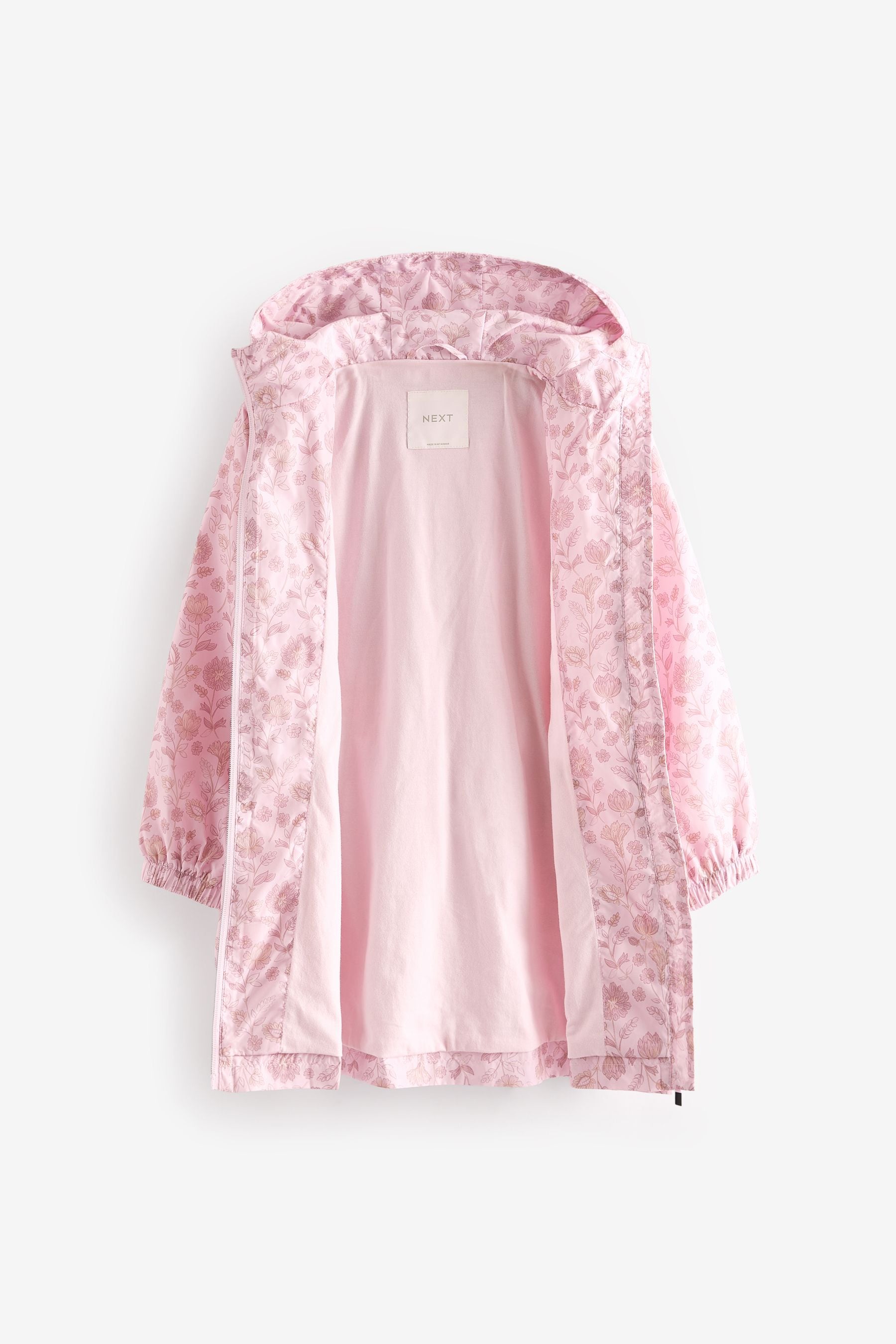 Pink Floral Shower Resistant Cagoule (3-16yrs)