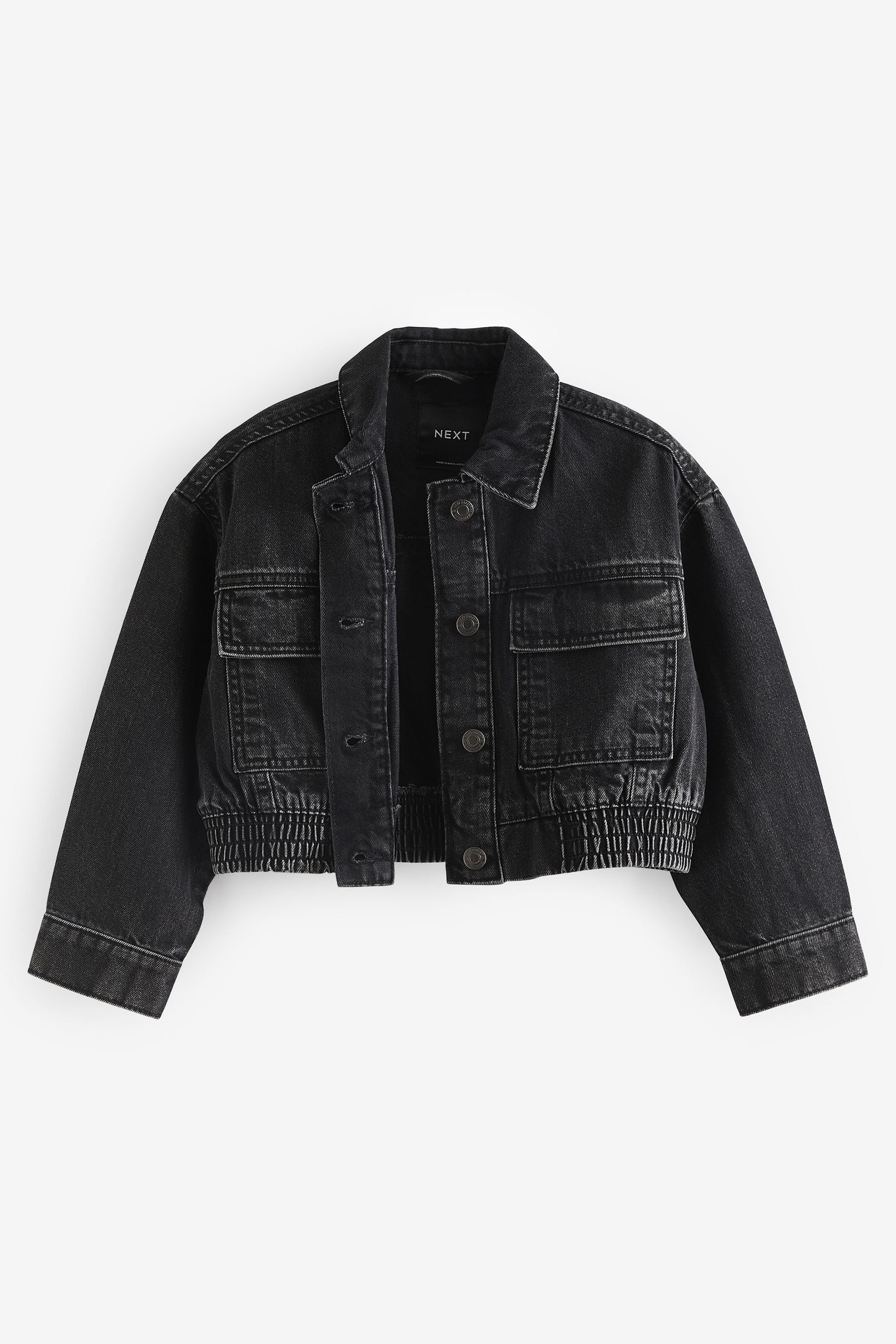 Black Crop Denim Jacket (3-16yrs)