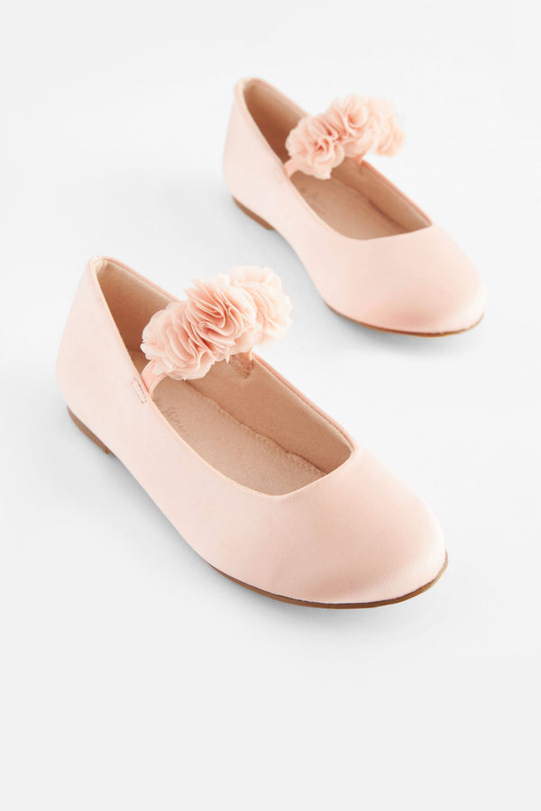 Pink Stain Resistant Corsage Flower Occasion Shoes