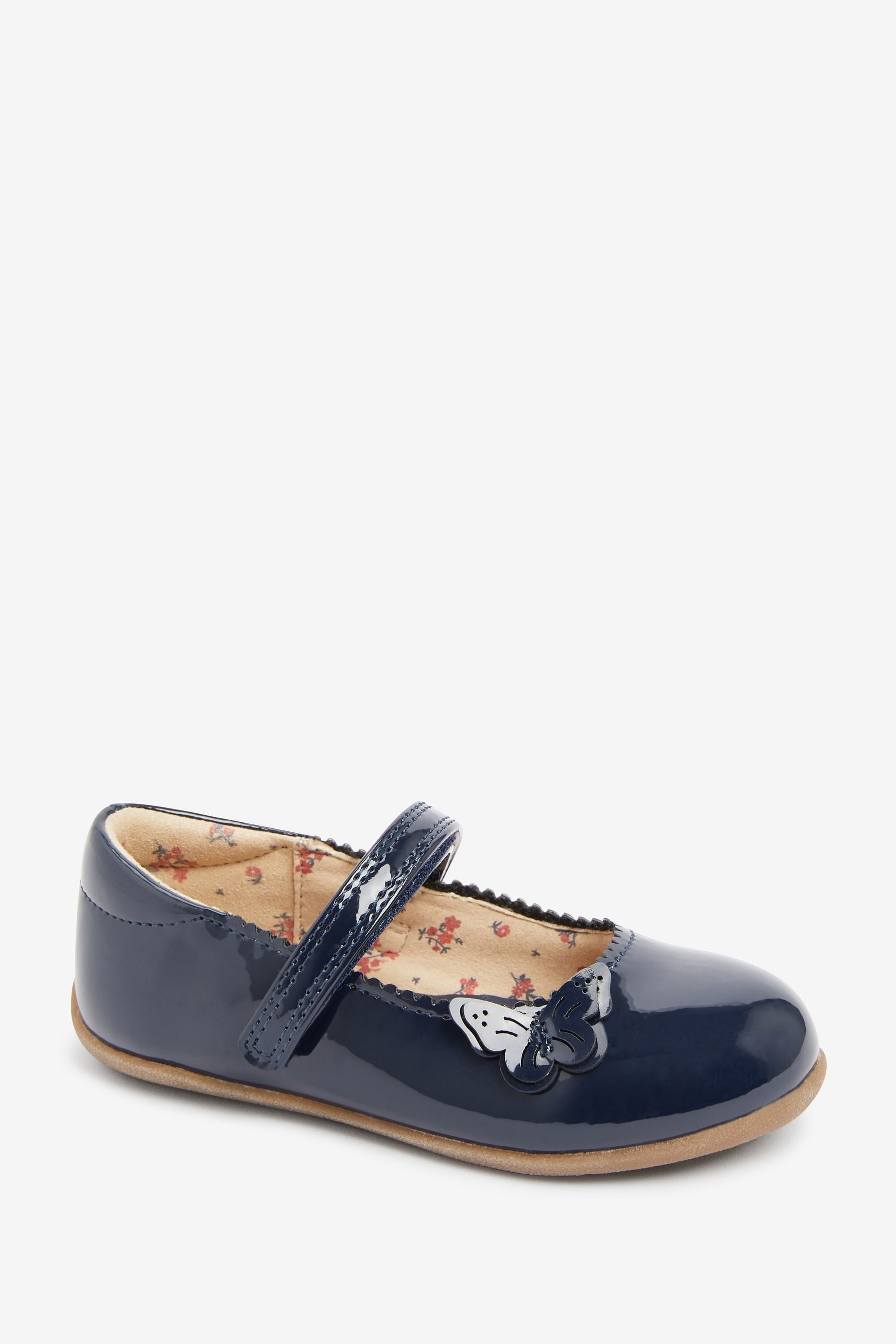 Navy Standard Fit (F) Butterfly Mary Jane Shoes