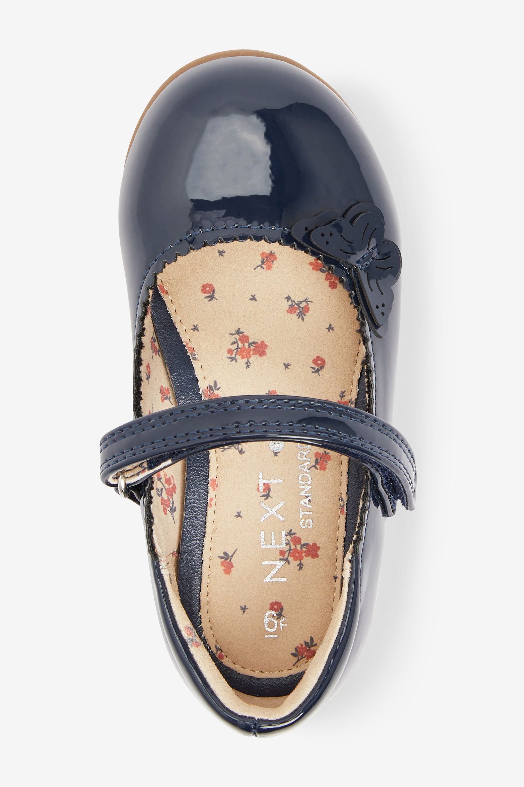 Navy Standard Fit (F) Butterfly Mary Jane Shoes