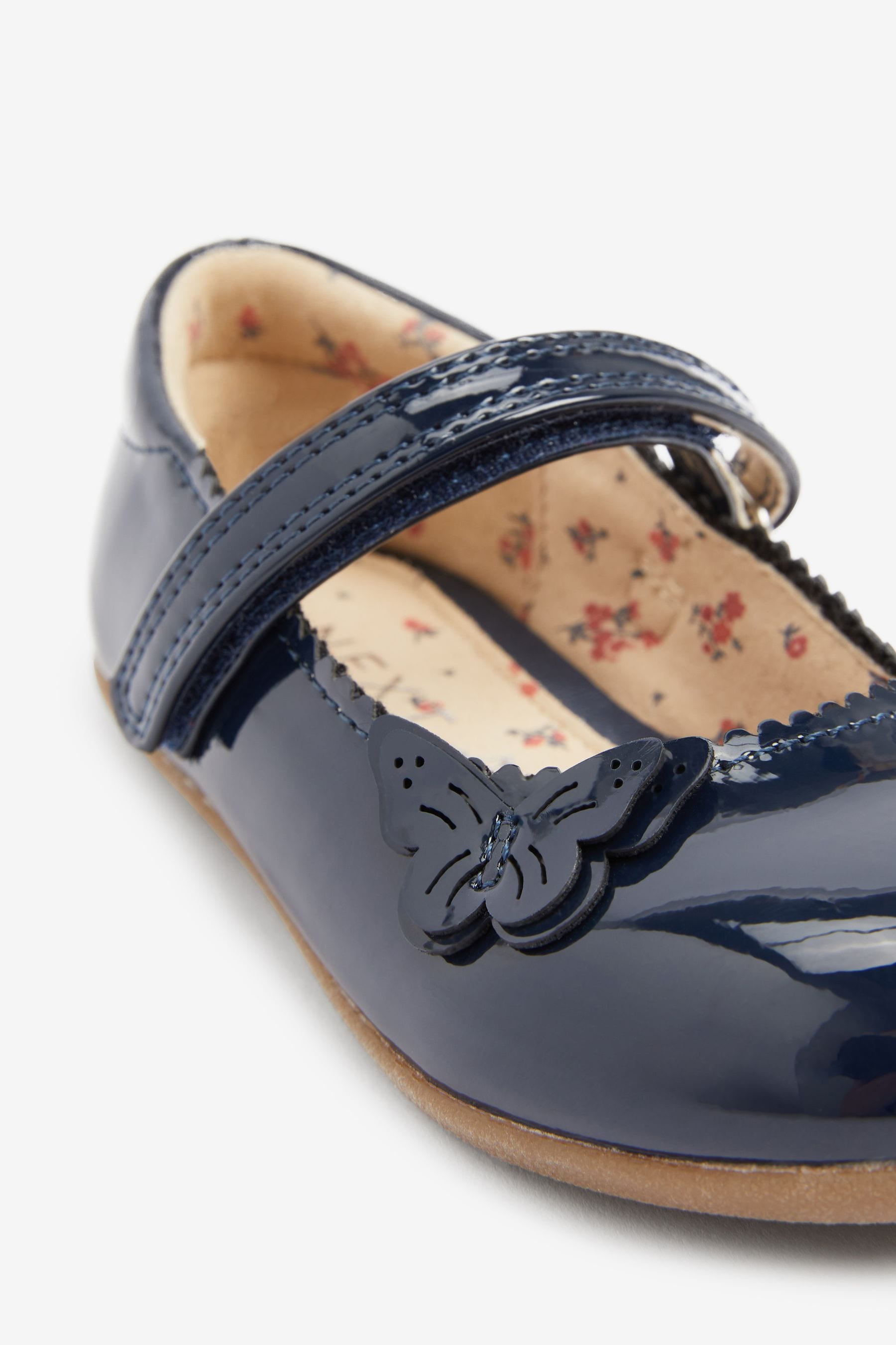 Navy Standard Fit (F) Butterfly Mary Jane Shoes